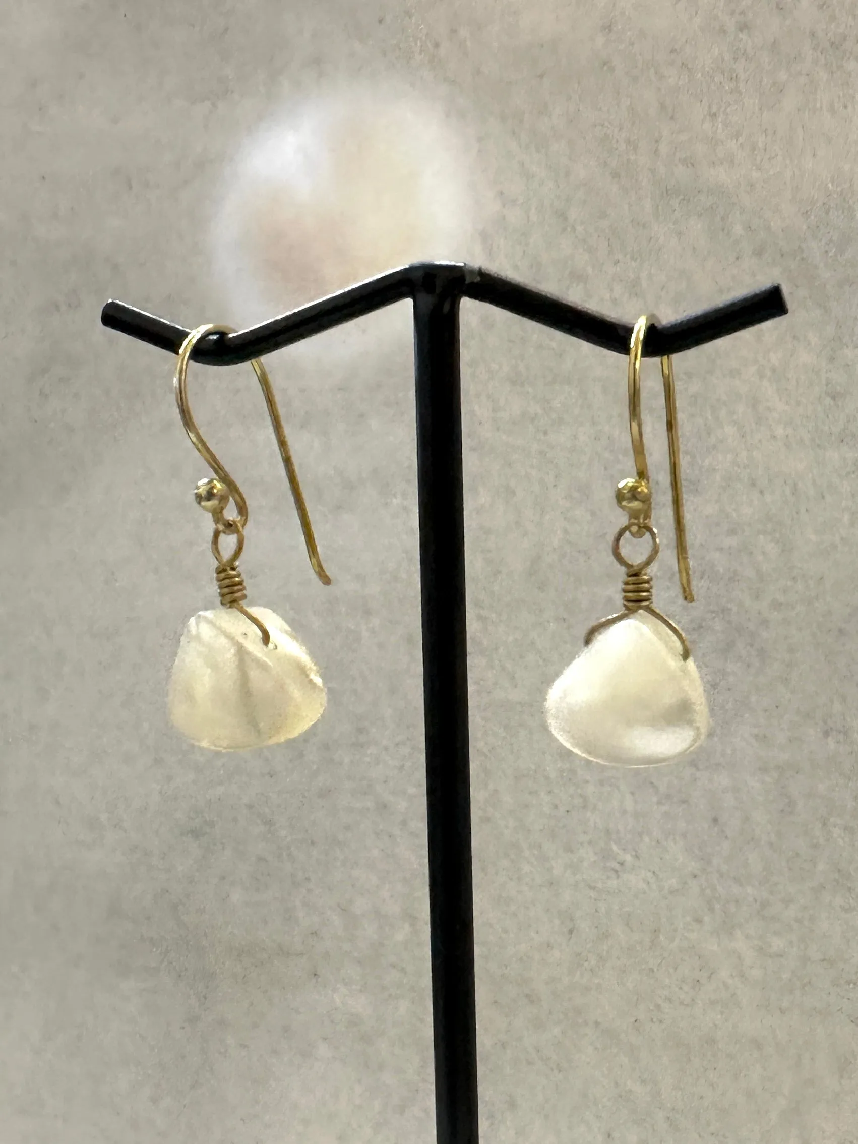 Hand Wired Mother of Pearl Earrings: Layla Earrings