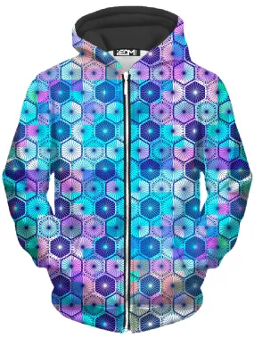 Hexa Haze Unisex Zip-Up Hoodie