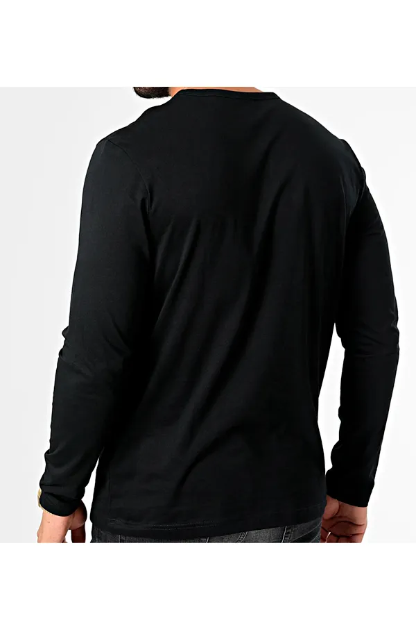 Hugo Boss L/S Tee Curved Logo Black