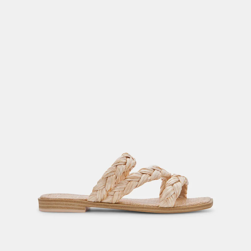 IMAN SANDALS LT NATURAL RAFFIA– Dolce Vita 6748347301954