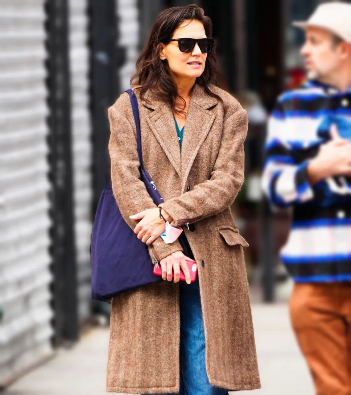 Katie Holmes Brown Trench Coat 2022