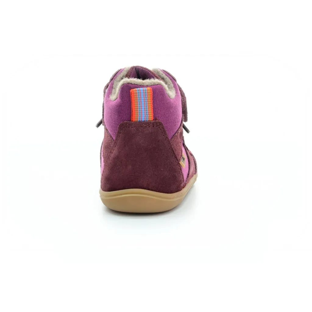 Koel4kids Beau Wool burgundy winter barefoot shoes