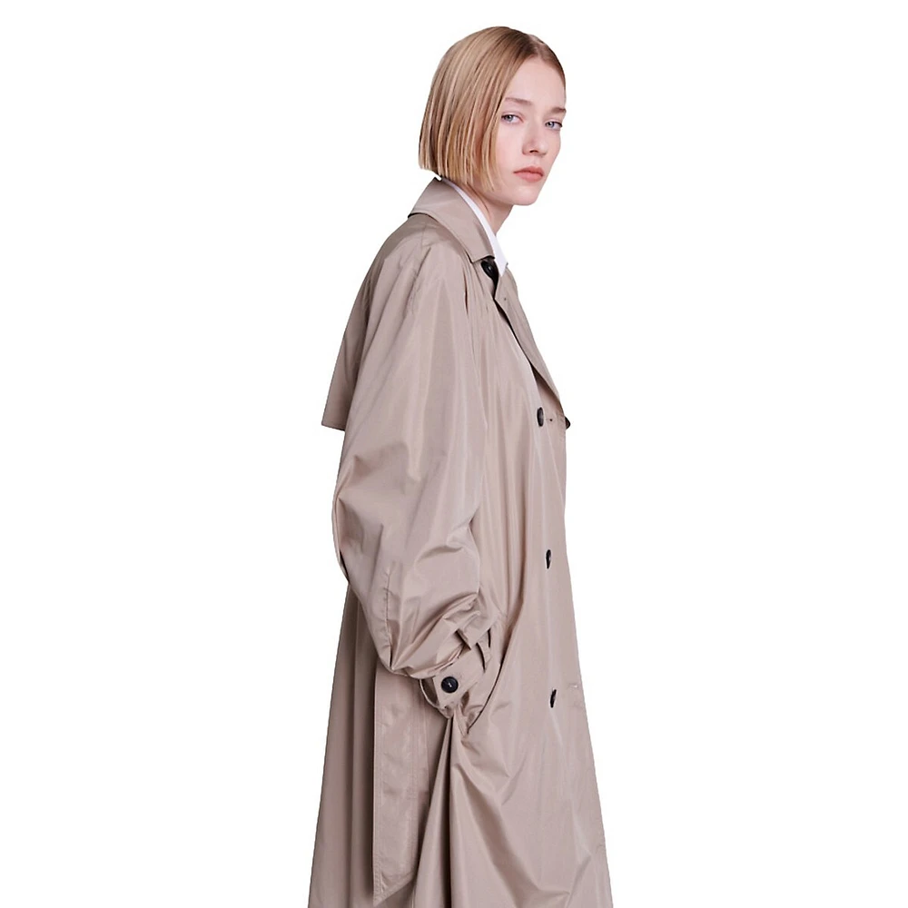 Maje Gilusan Two-Tone Trench Coat