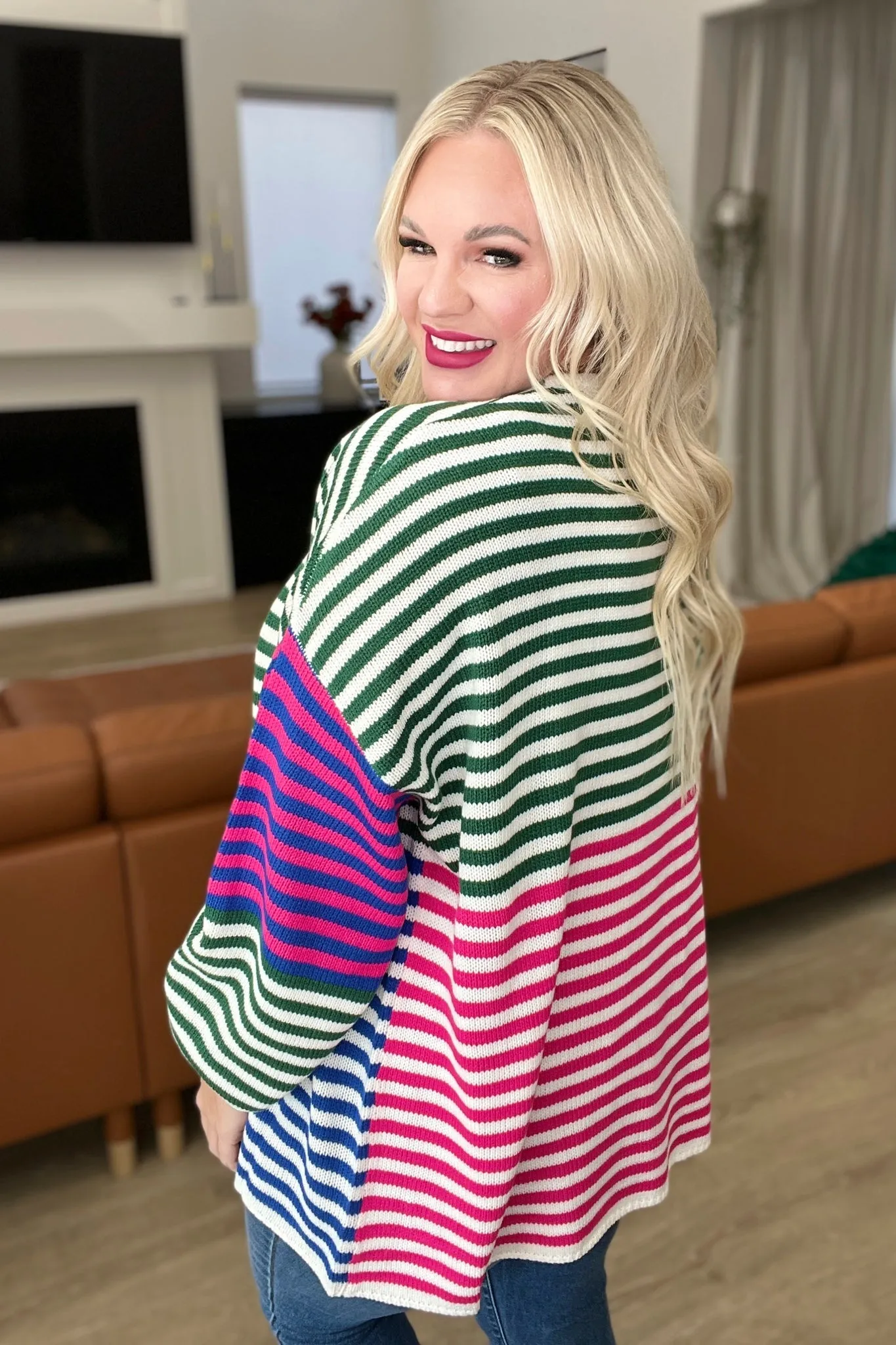 Marquee Lights Striped Cardigan