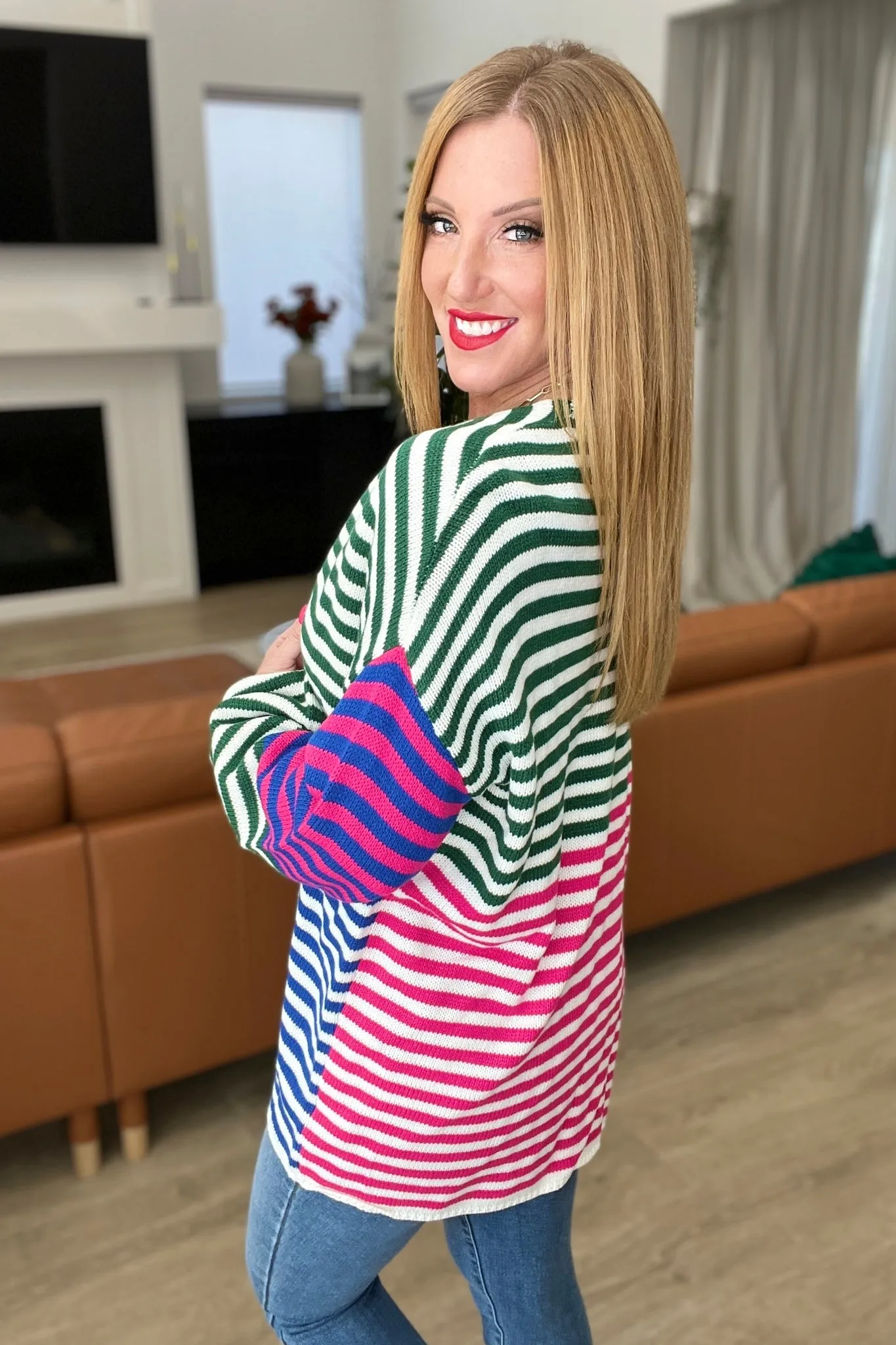 Marquee Lights Striped Cardigan