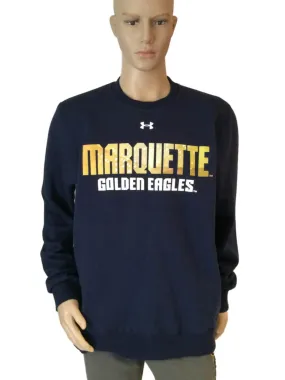 Marquette Golden Eagles Under Armour ColdGear Navy LS Crew Neck Sweatshirt (L)