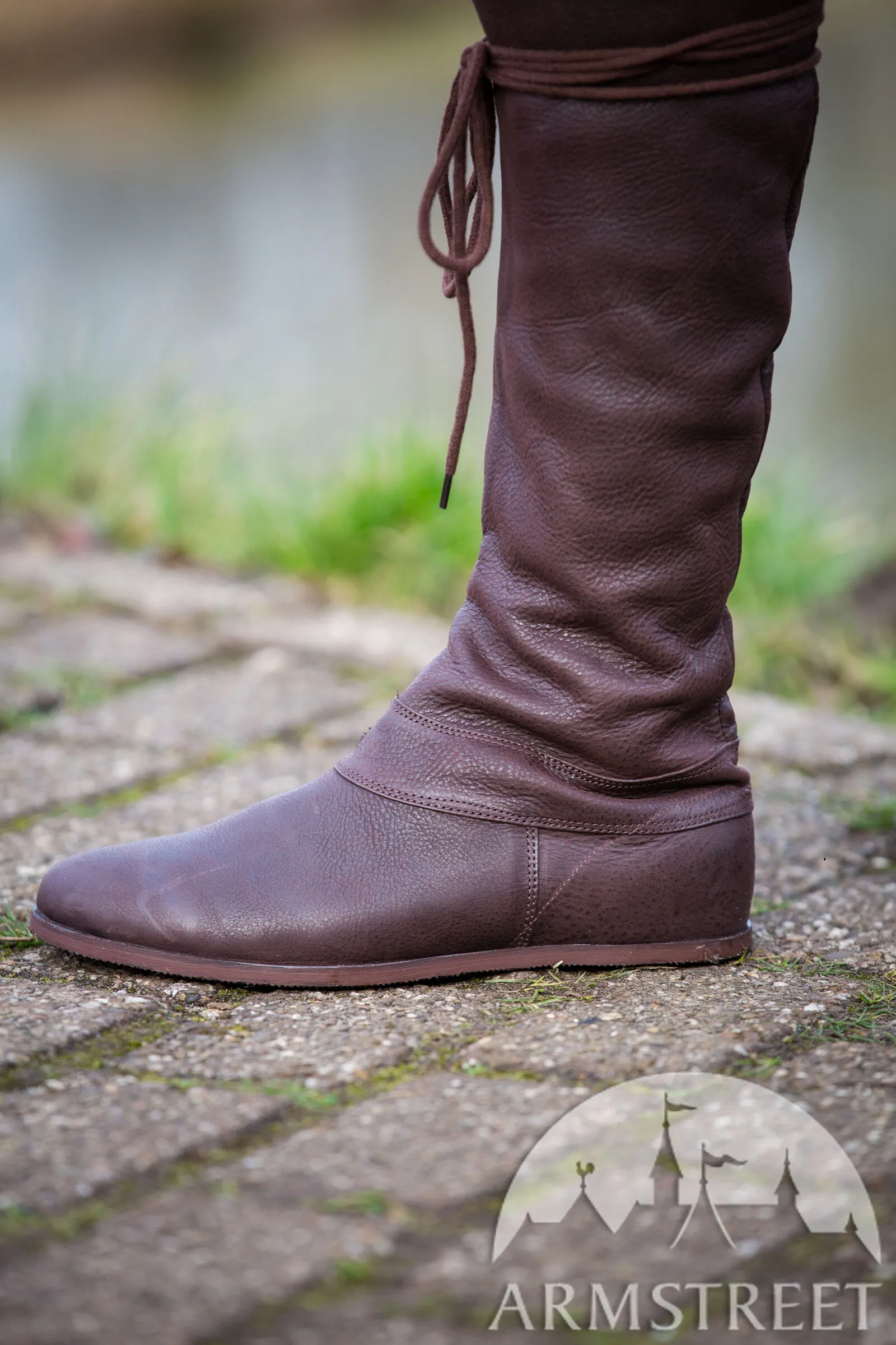 Matted Leather Boots “Forest”