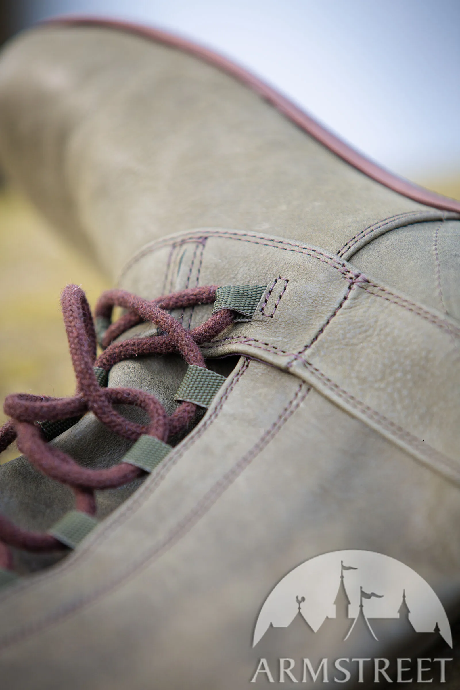 Matted Leather Boots “Forest”