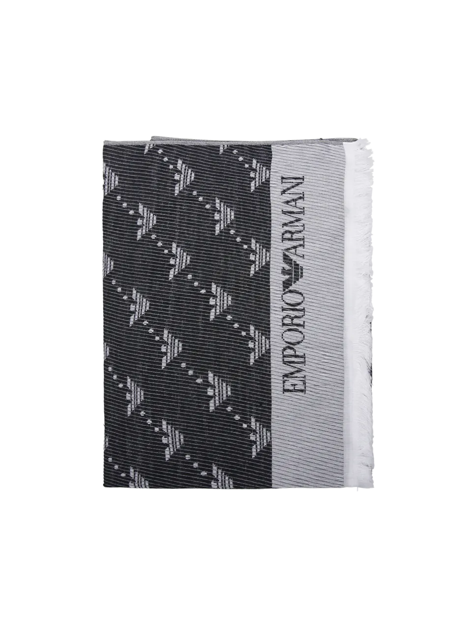 MEN EMPORIO ARMANI BLACK POLYESTER SCARF