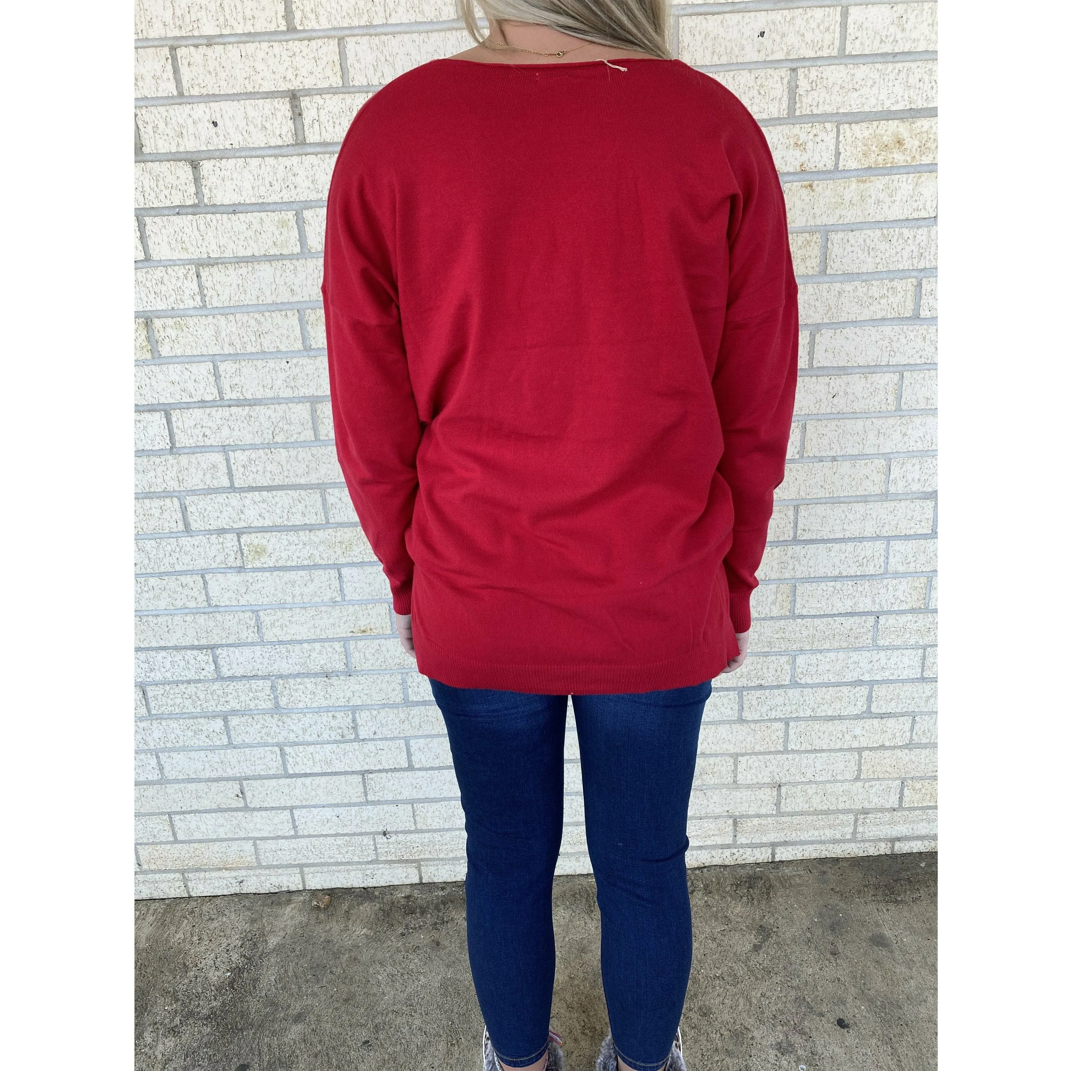 Mena Red Sweater