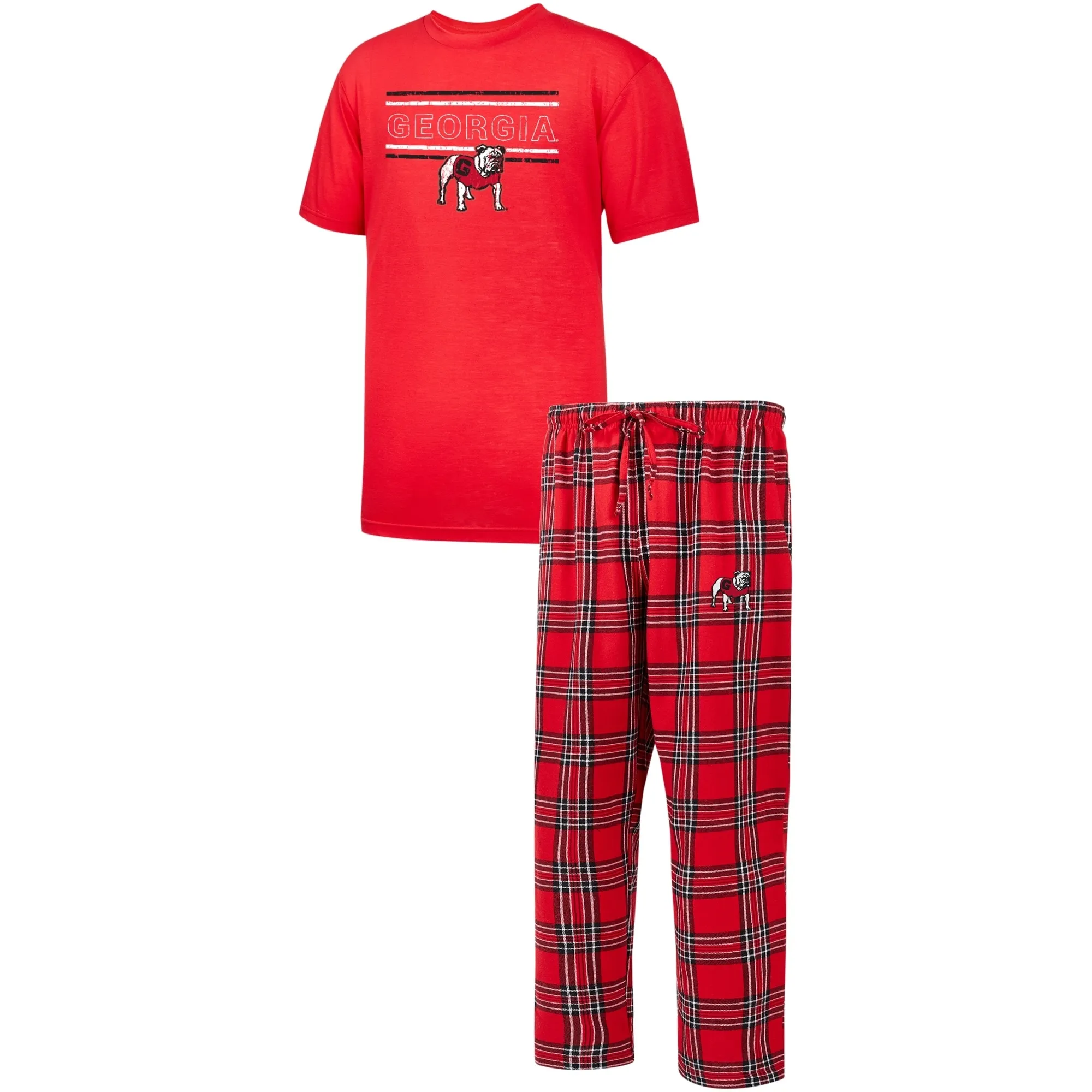 Men's Profile Red Georgia Bulldogs Big & Tall 2-Pack T-Shirt & Flannel Pants Set