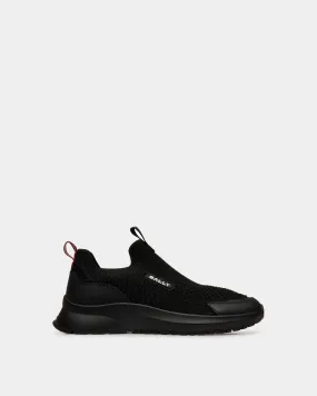 Outline Sneaker in Black Nylon