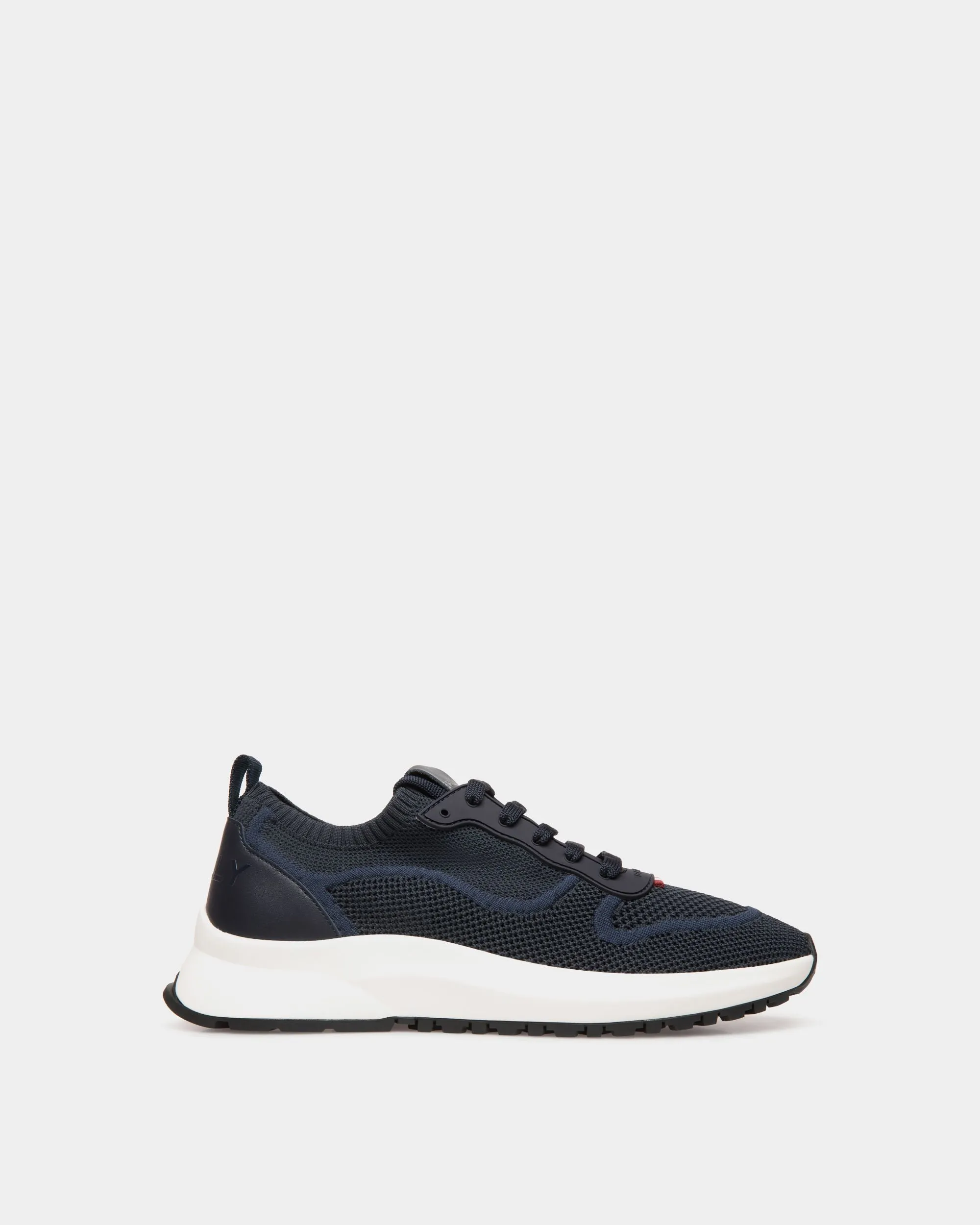 Outline Sneaker In Navy Blue Knit 