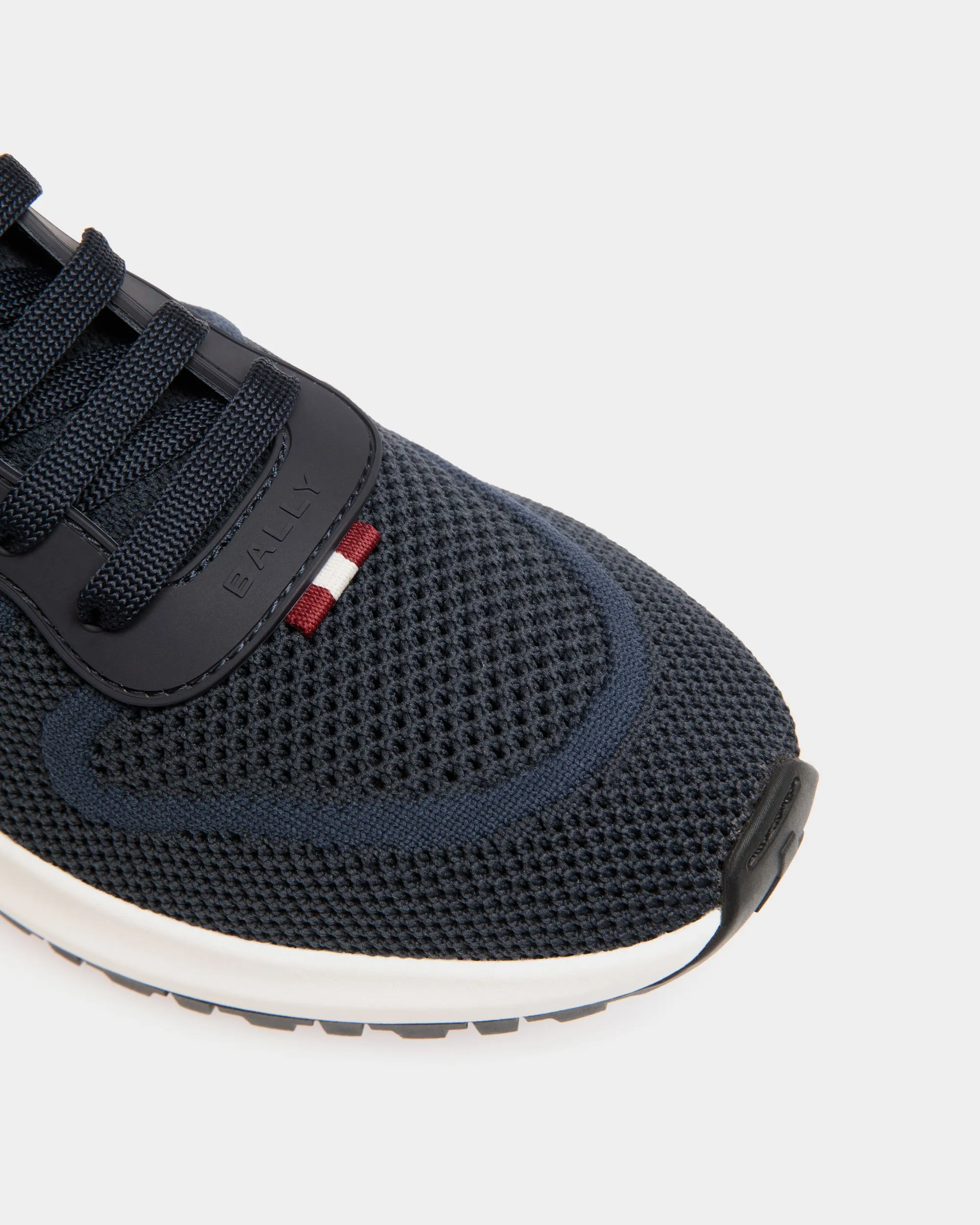 Outline Sneaker In Navy Blue Knit 