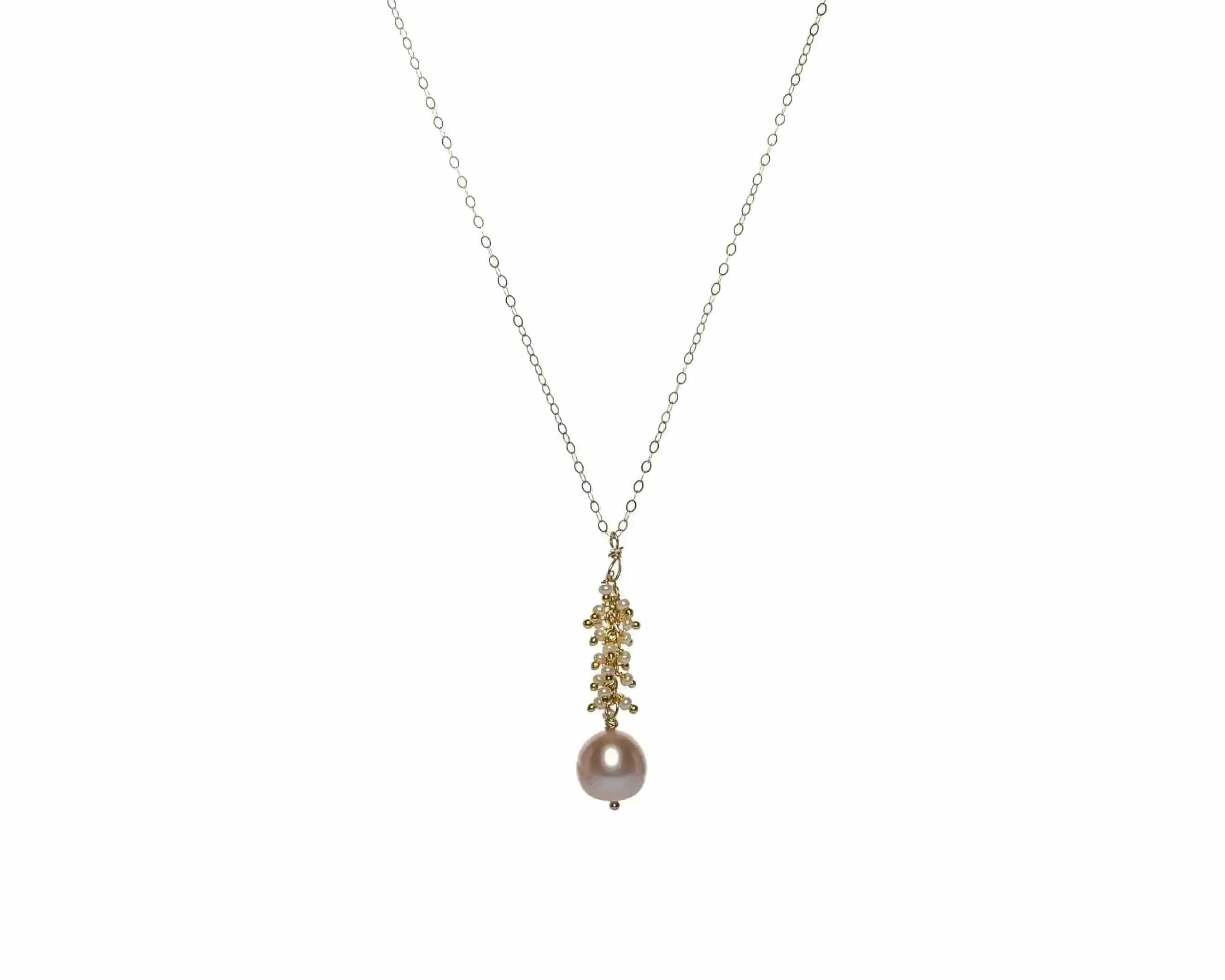 Pearls and Cha Cha Gold Fill Necklace