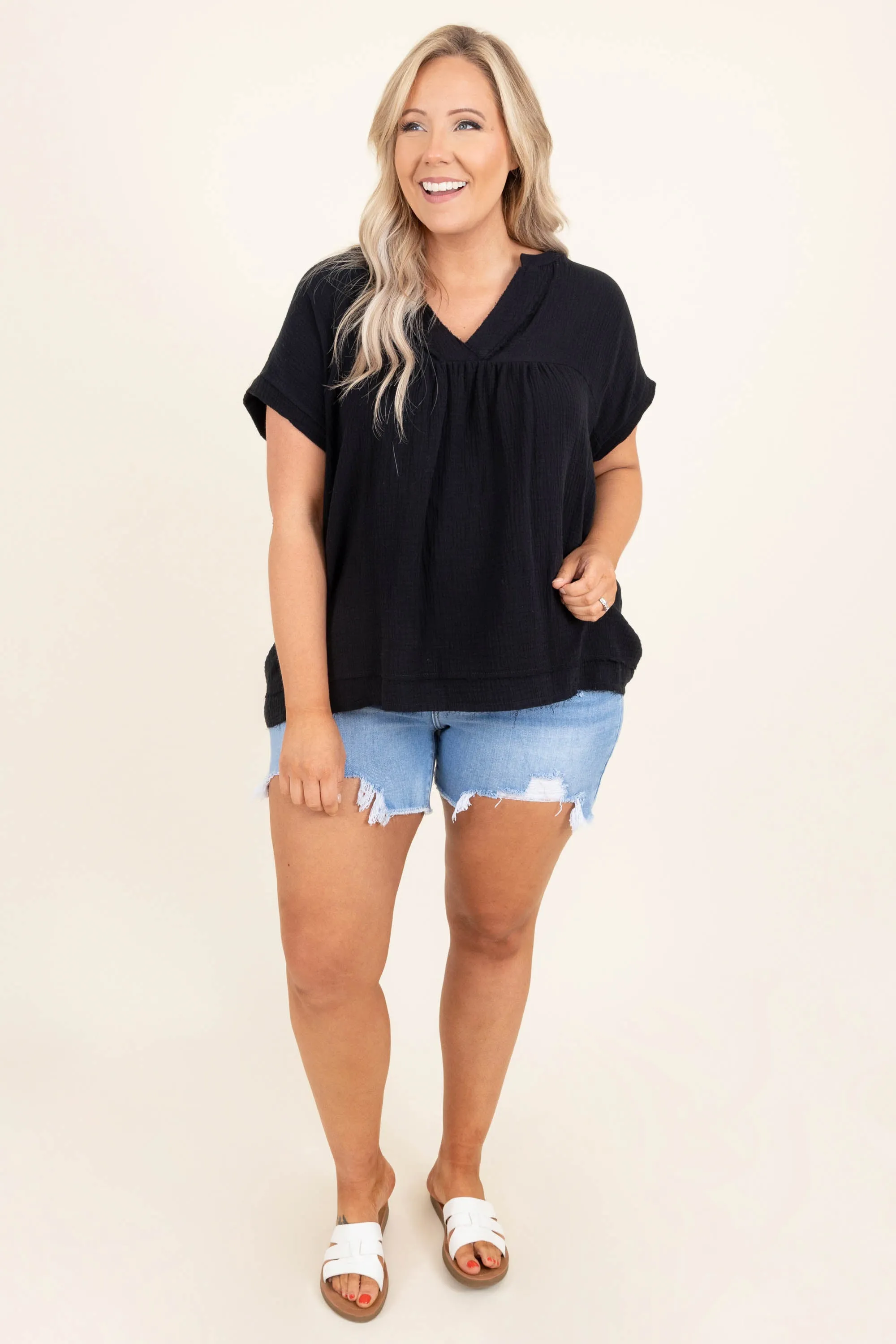 Playful Mind Top, Black