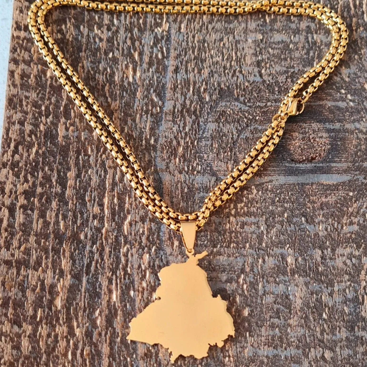 Punjab Map Necklace