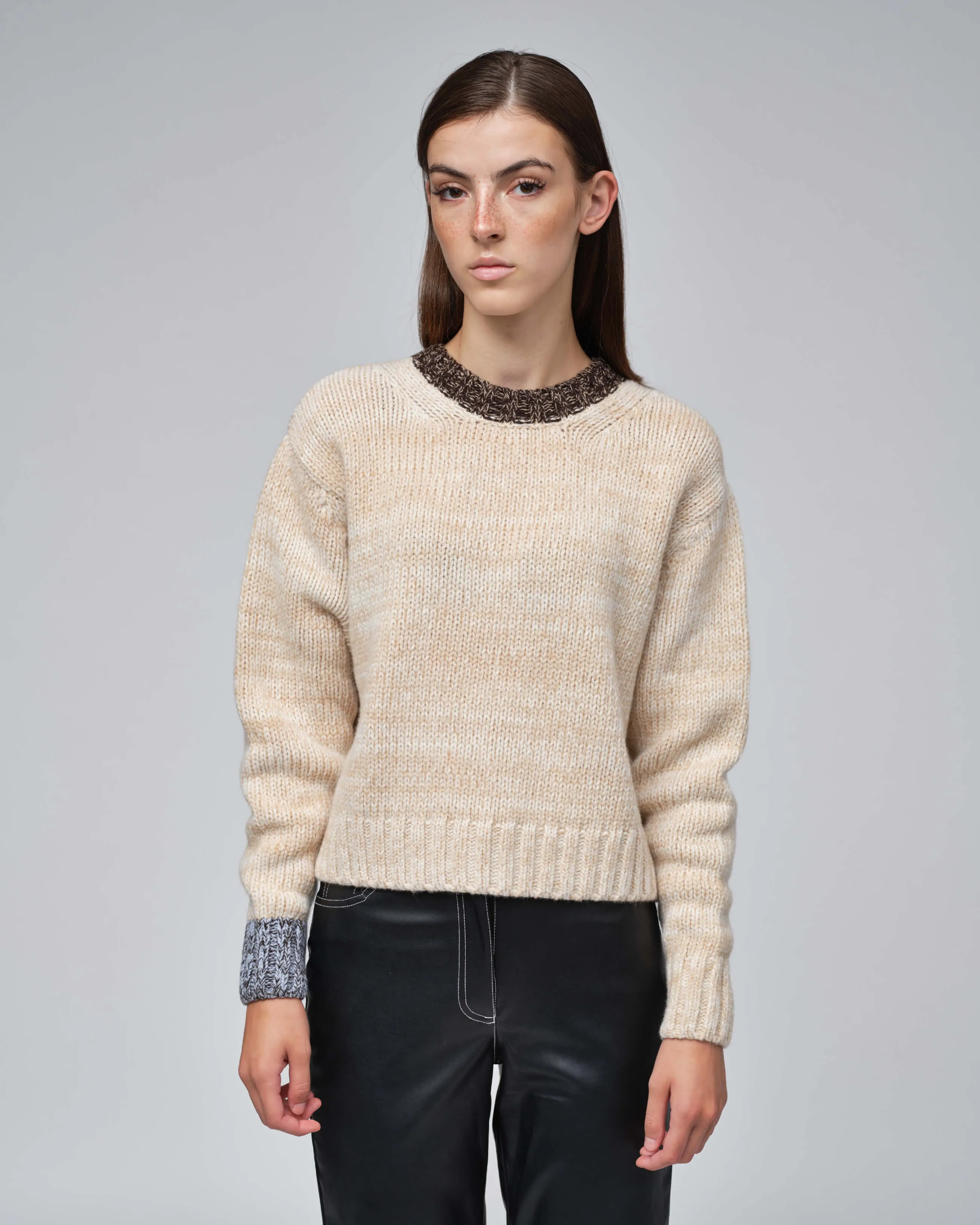  Relaxed Knit Sweater Off White - Beige 