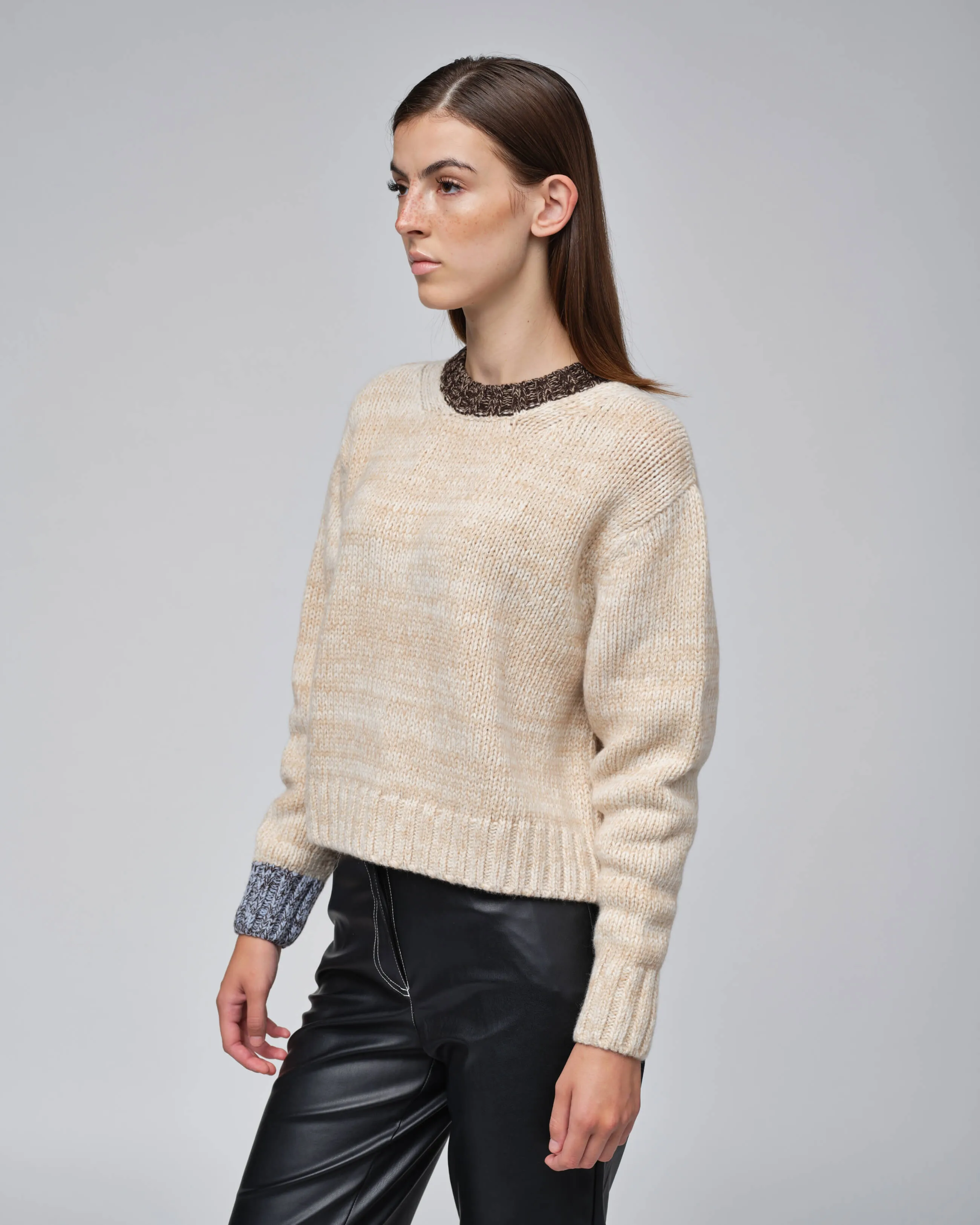  Relaxed Knit Sweater Off White - Beige 