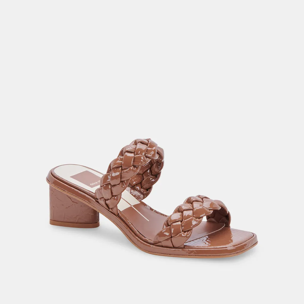 RONIN Sandals Taupe Patent Stella | Taupe Patent Braided Sandals– Dolce Vita 6814326718530