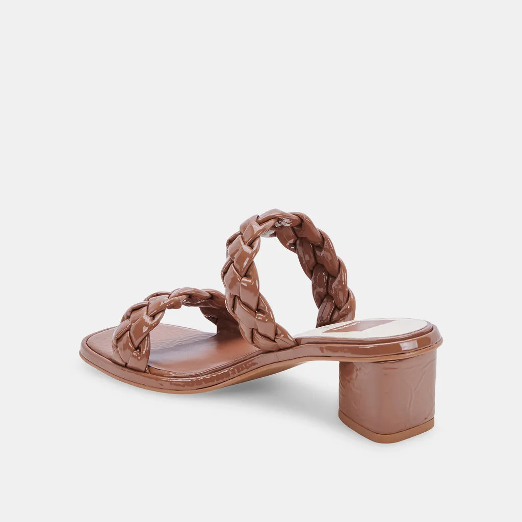 RONIN Sandals Taupe Patent Stella | Taupe Patent Braided Sandals– Dolce Vita 6814326718530