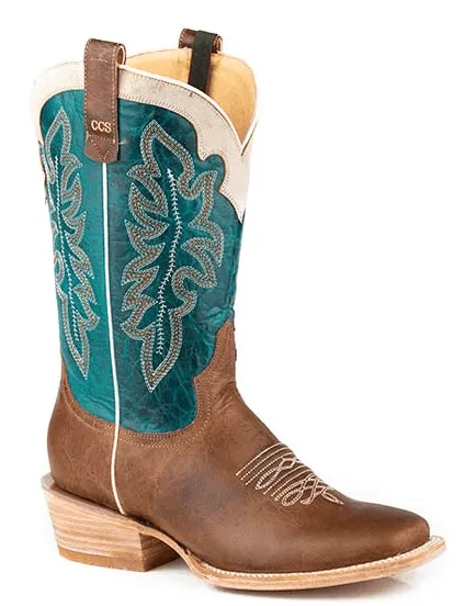 Roper Women's  Ride Em' Cowgirl Turquiose Concealed Carry Cowgirl Boots 8257-8592