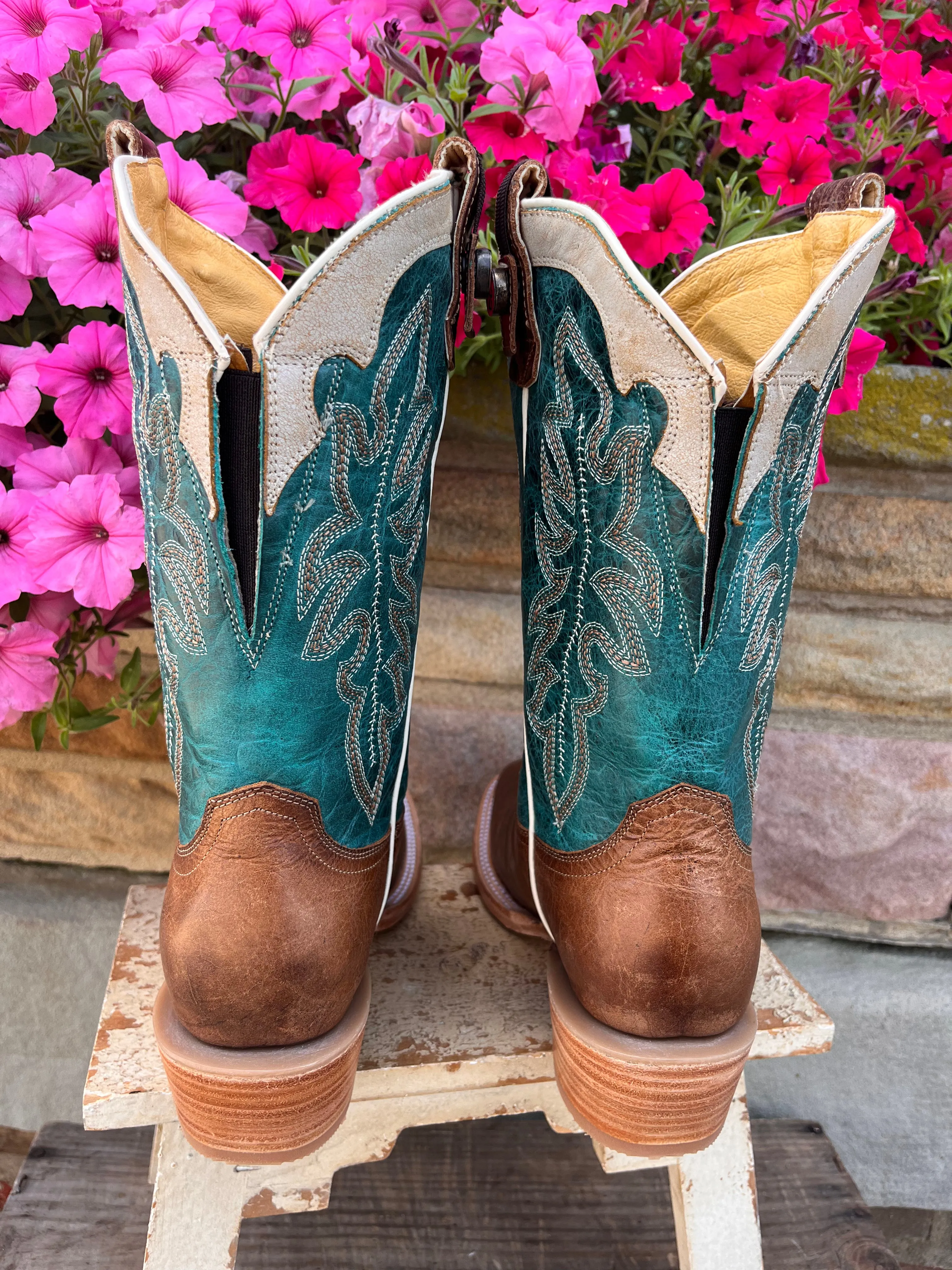 Roper Women's  Ride Em' Cowgirl Turquiose Concealed Carry Cowgirl Boots 8257-8592