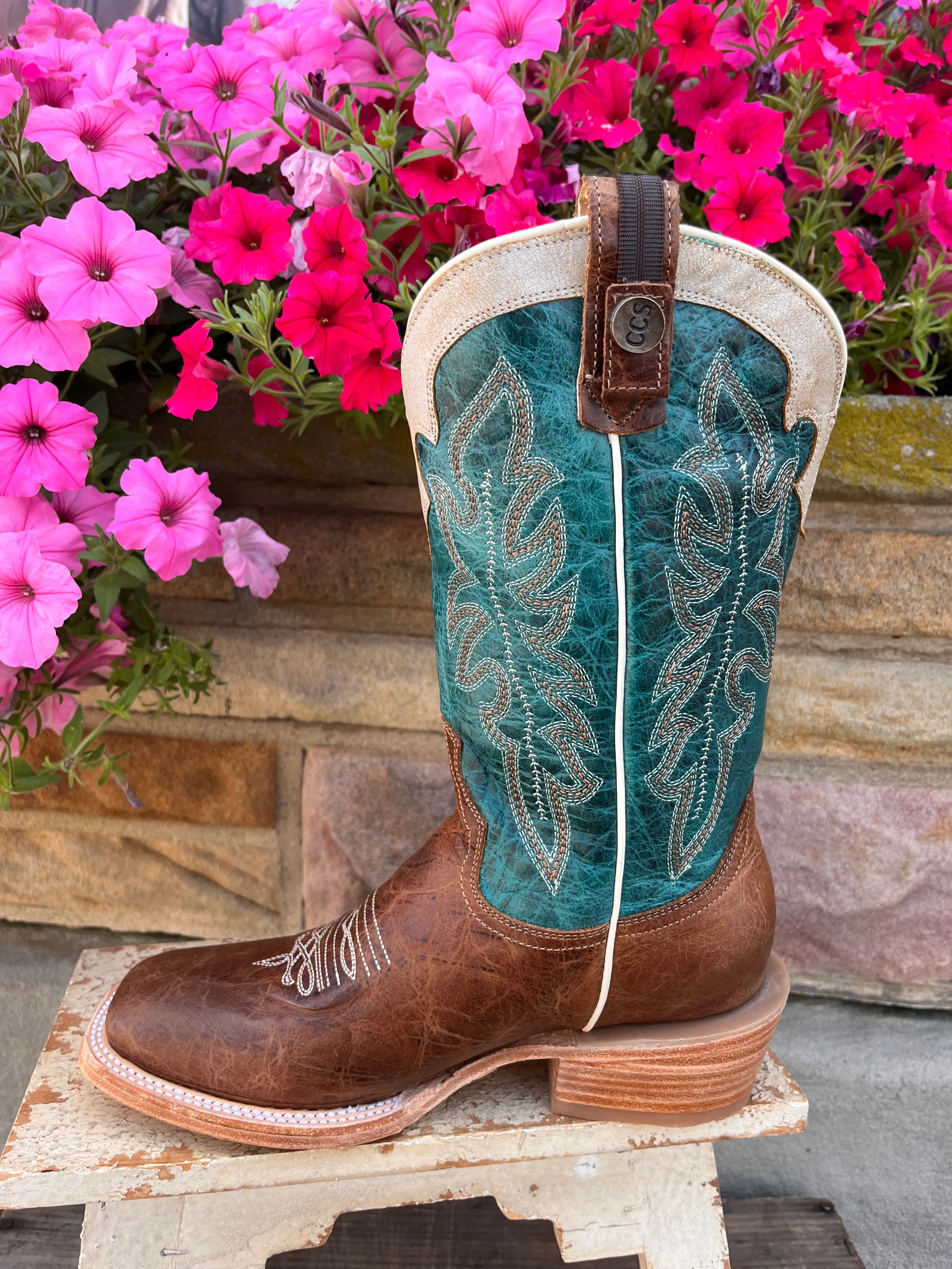 Roper Women's  Ride Em' Cowgirl Turquiose Concealed Carry Cowgirl Boots 8257-8592