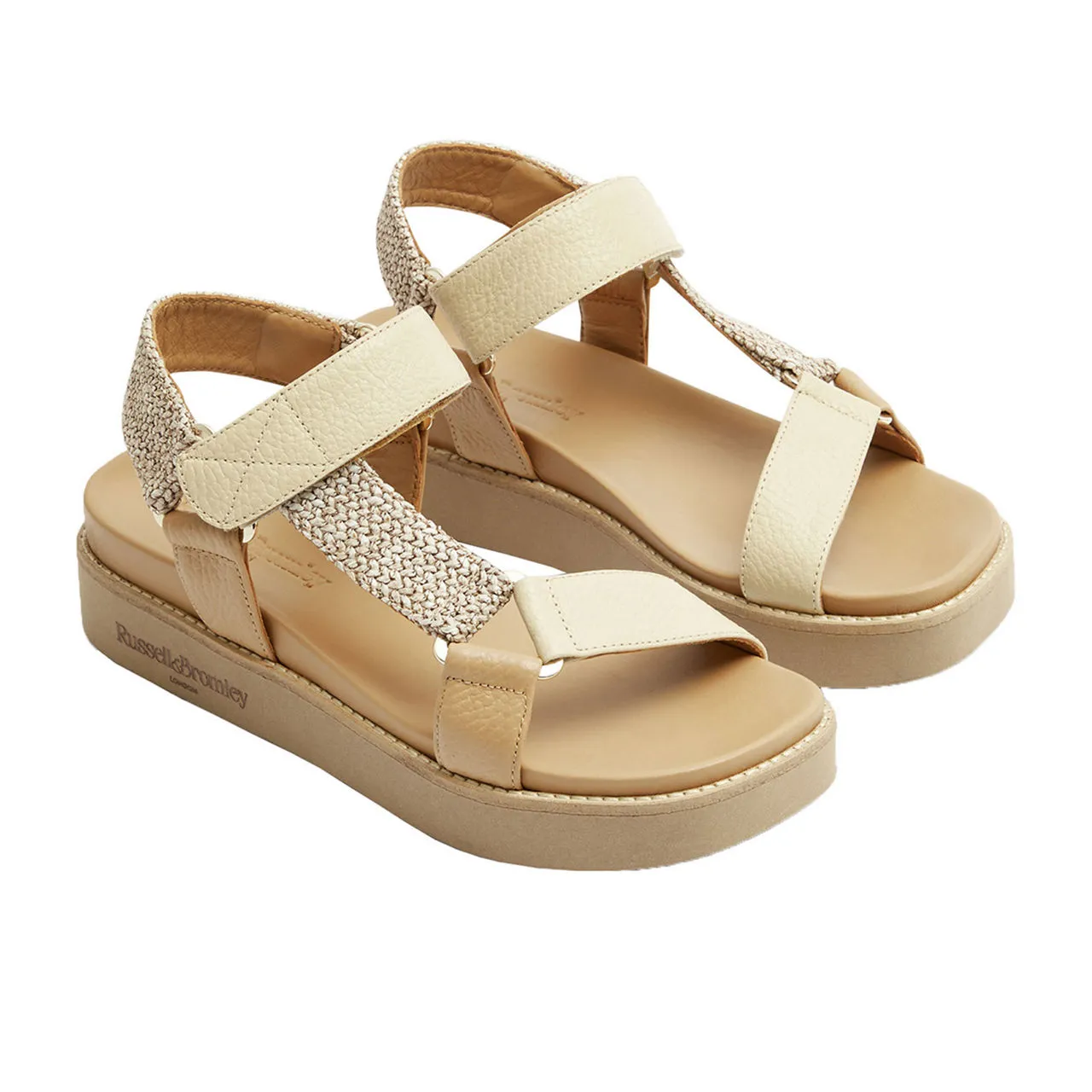 RUSSELL & BROMLEY Atlanta Flat Sandals - White