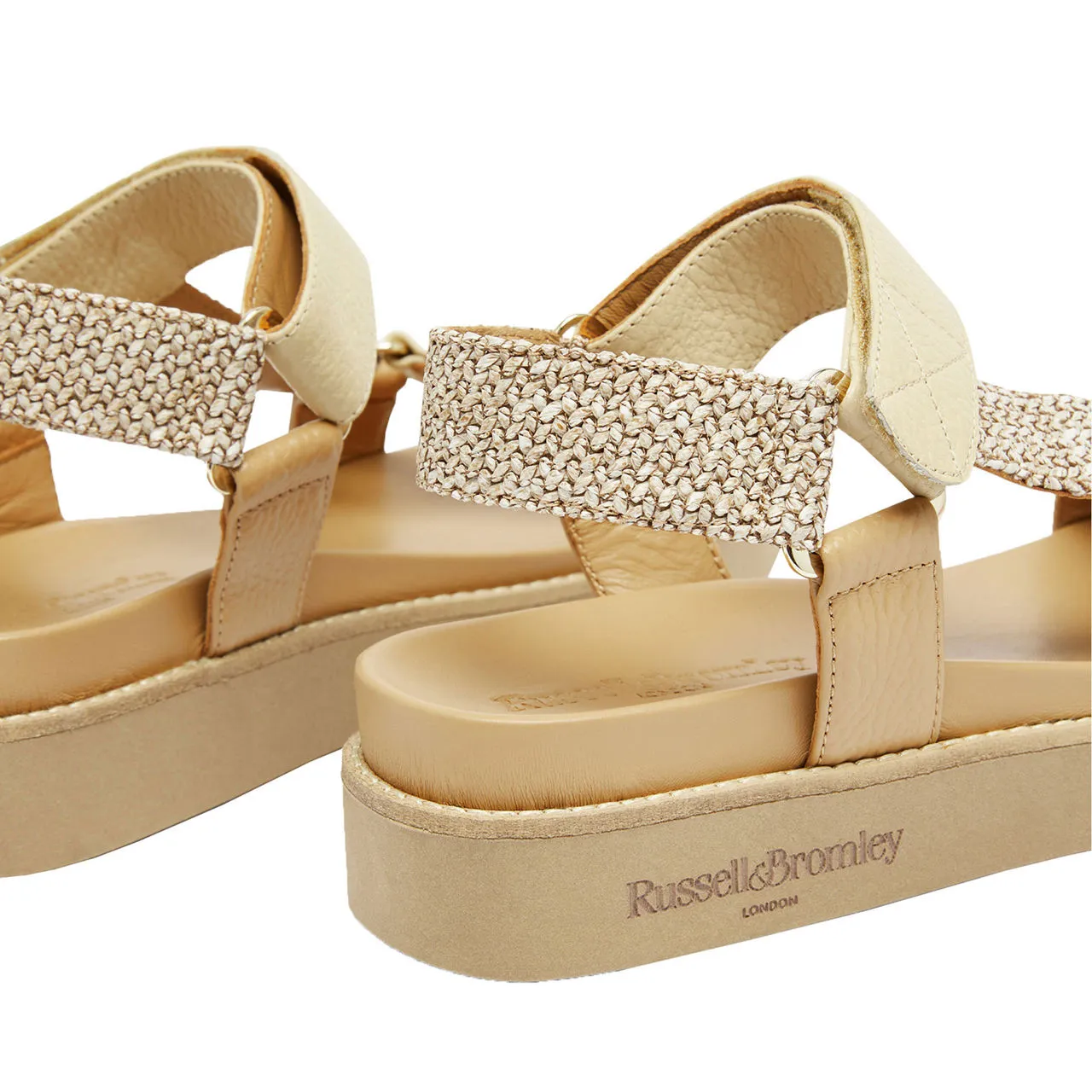 RUSSELL & BROMLEY Atlanta Flat Sandals - White