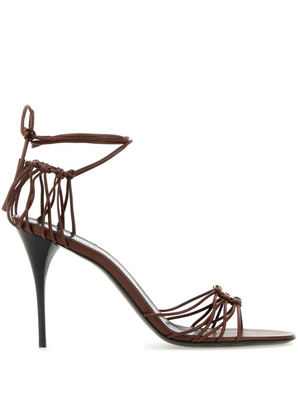 Saint Laurent Babylone 90mm leather sandals - Red