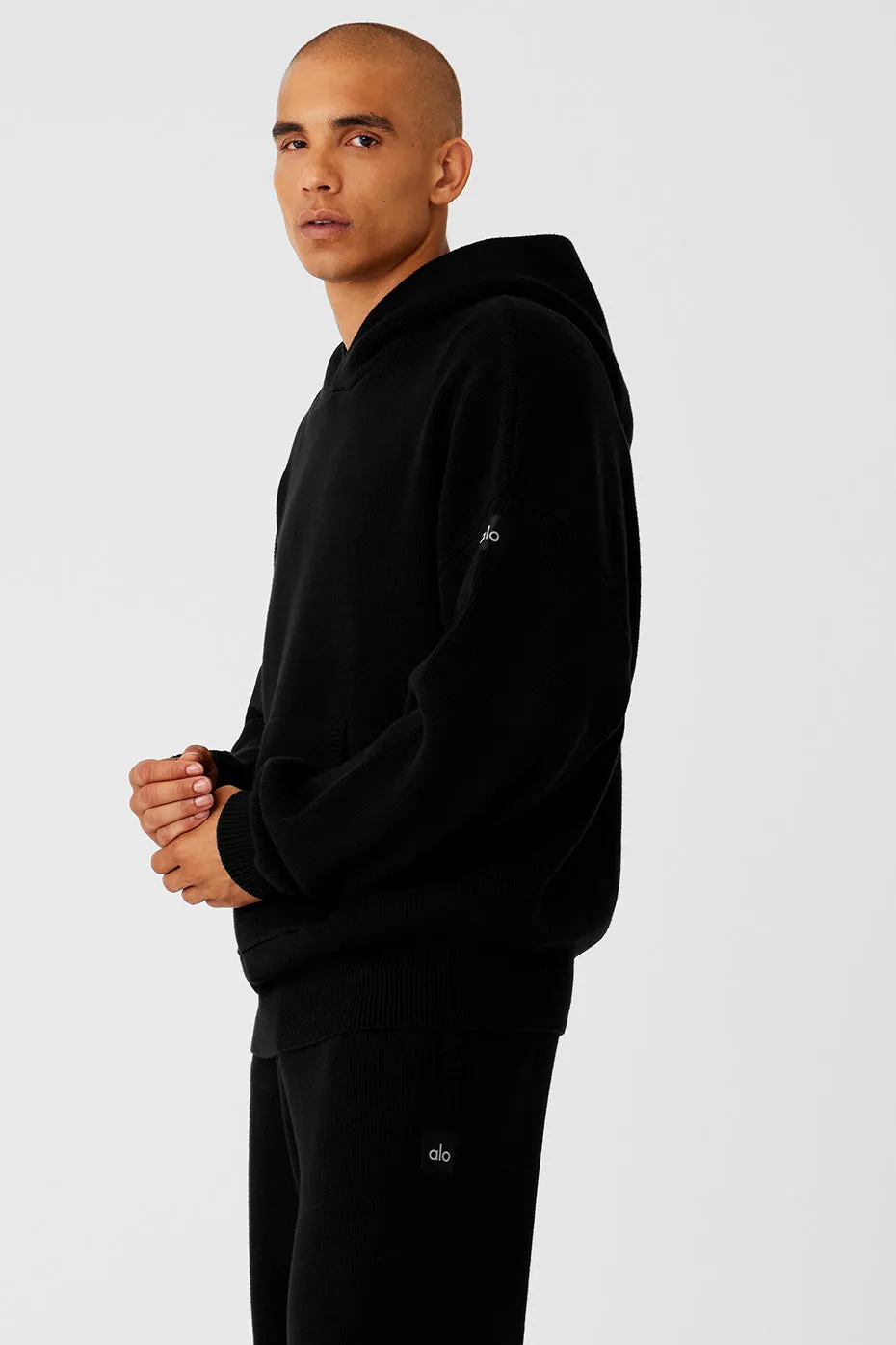 Scholar Hooded Sweater - Black