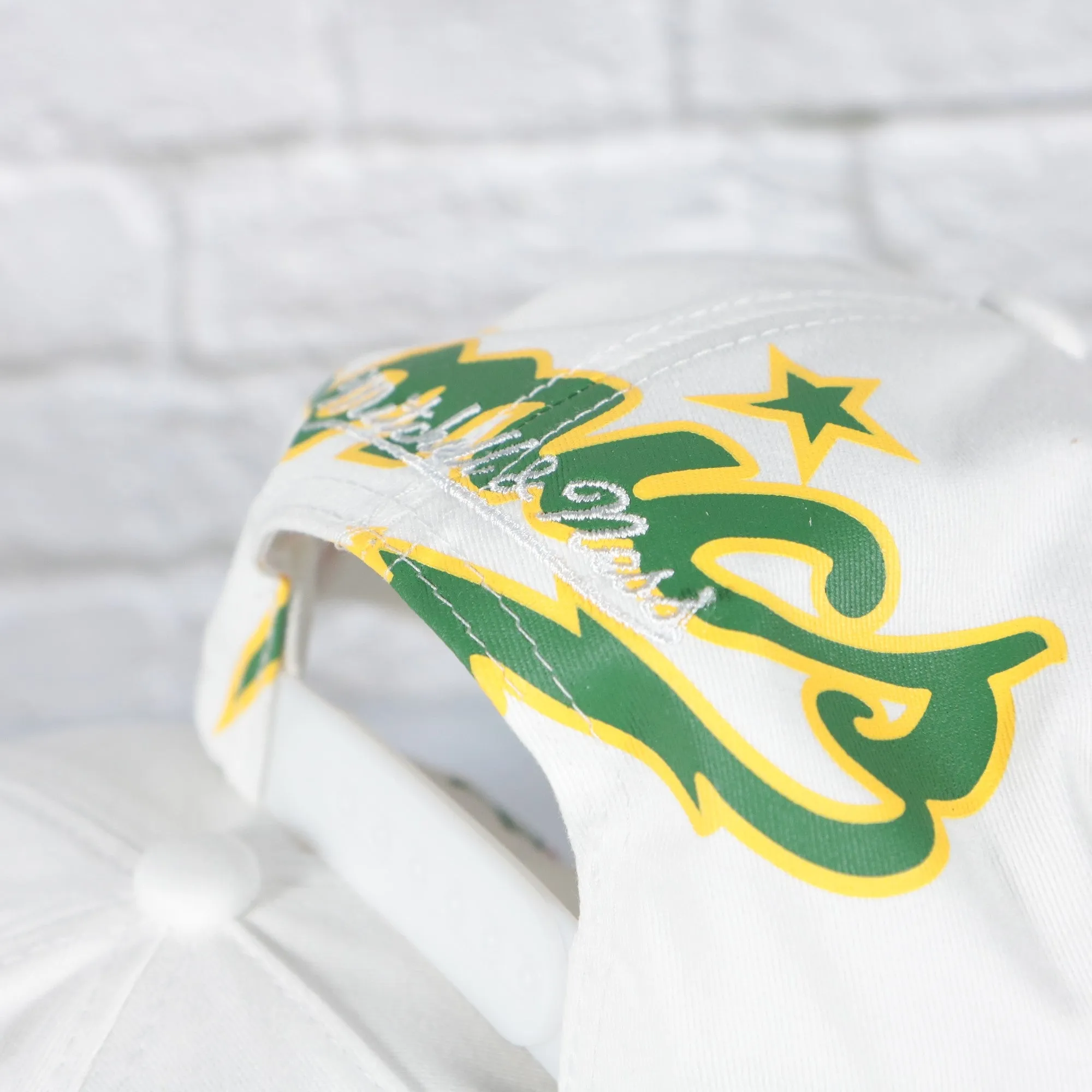 Seattle Supersonics Hardwood Classics In Your Face Deadstock Green bottom | White Snapback Hat