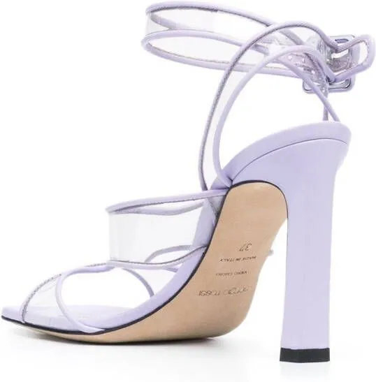 Sergio Rossi Sr Lunettes 110mm open-toe sandals Purple