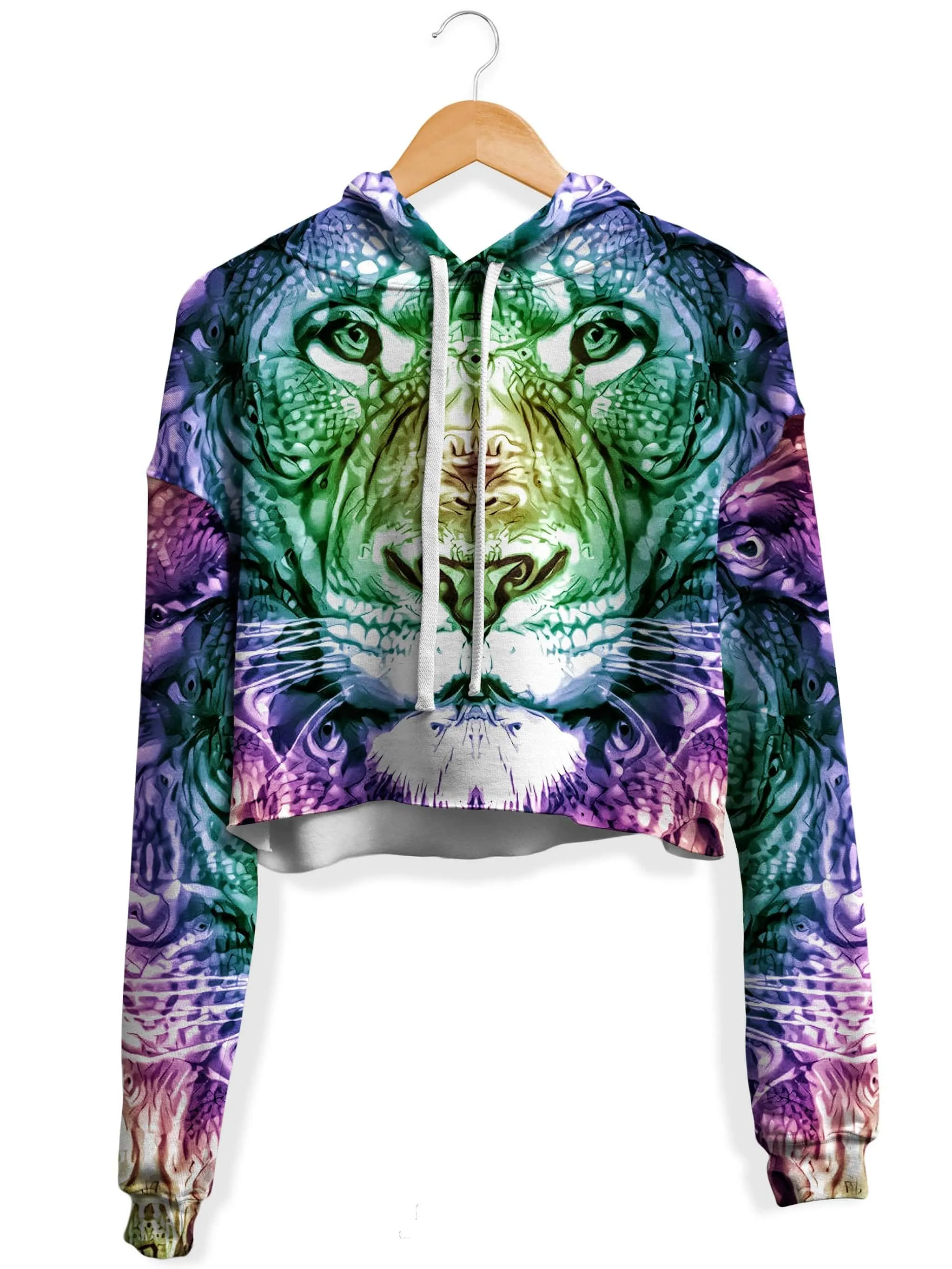 Spirit of the Lion Fleece Crop Hoodie