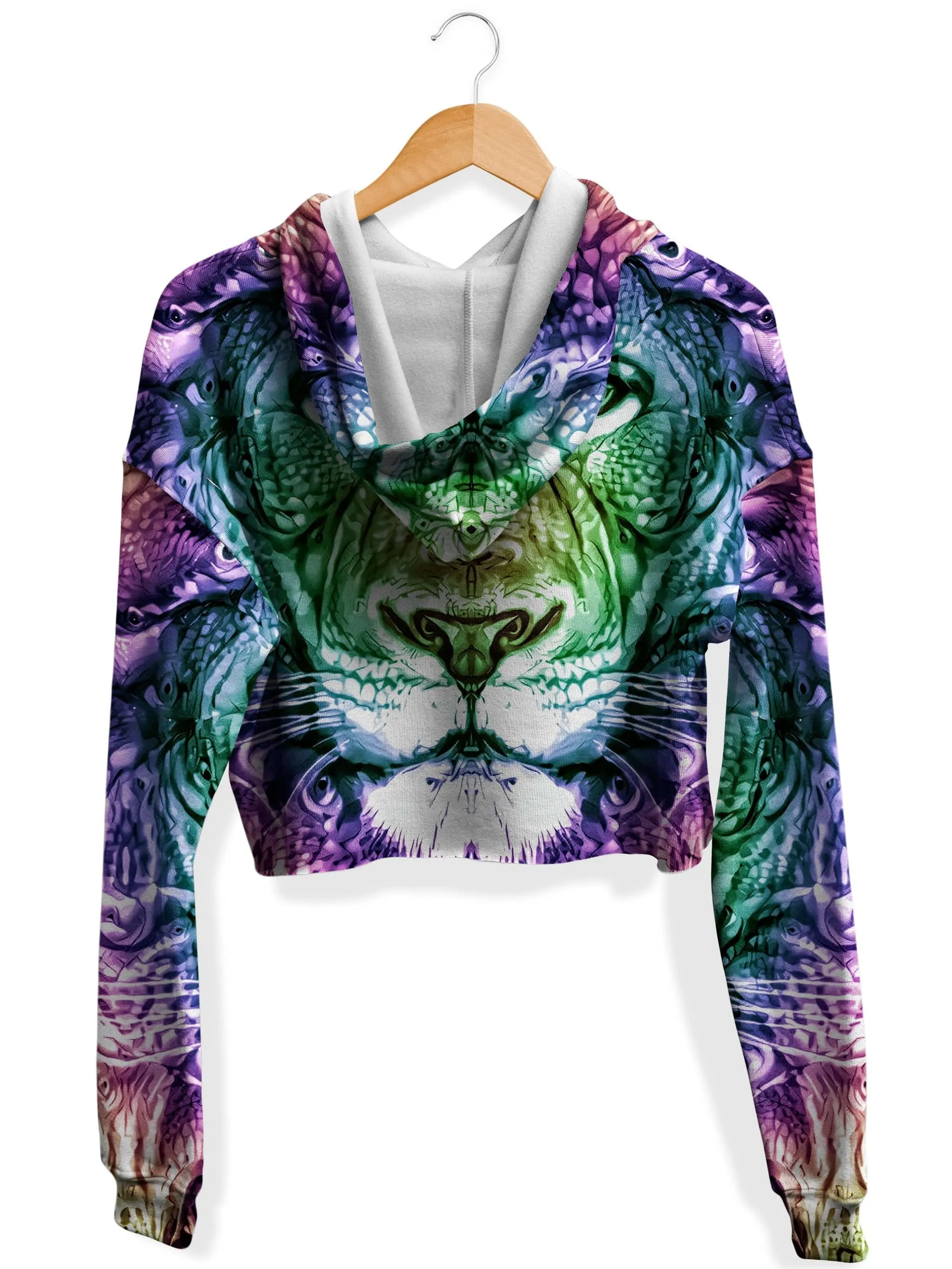 Spirit of the Lion Fleece Crop Hoodie