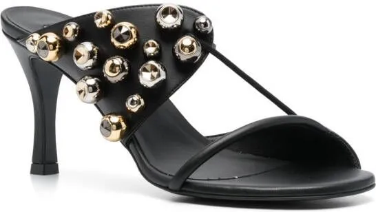 Stella McCartney bead-embellished 90mm artificial-leather sandals Black