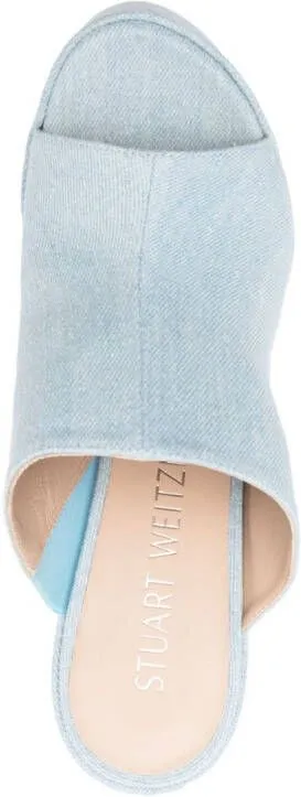 Stuart Weitzman Sky High 145mm platform sandals Blue