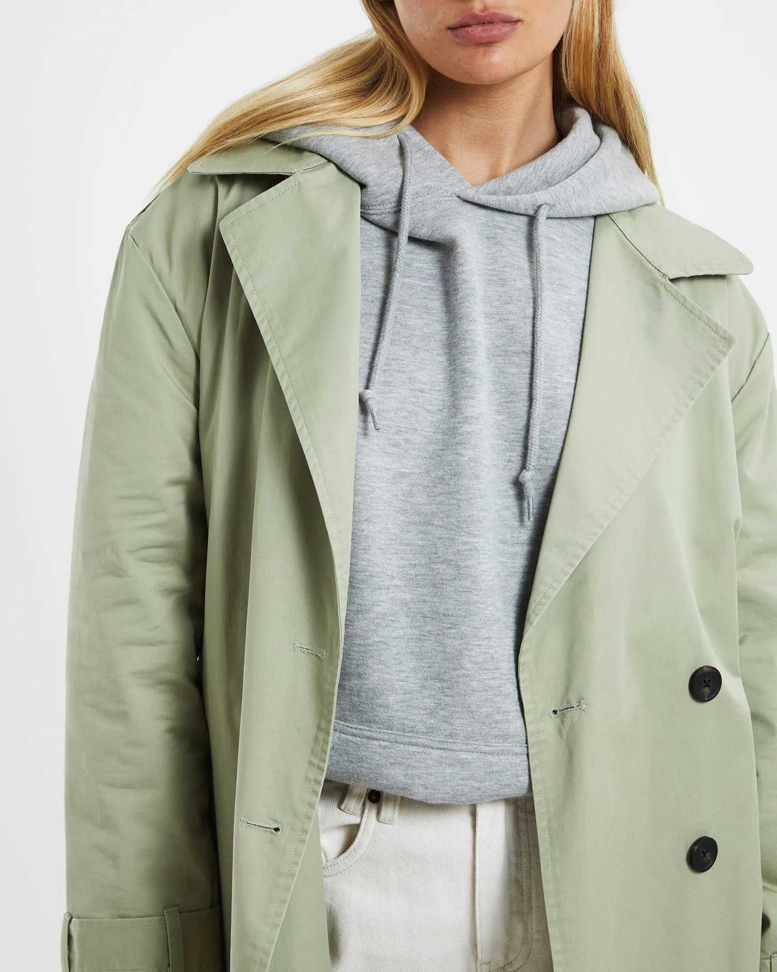 Subtitled Tamika Trench Coat Sage Green