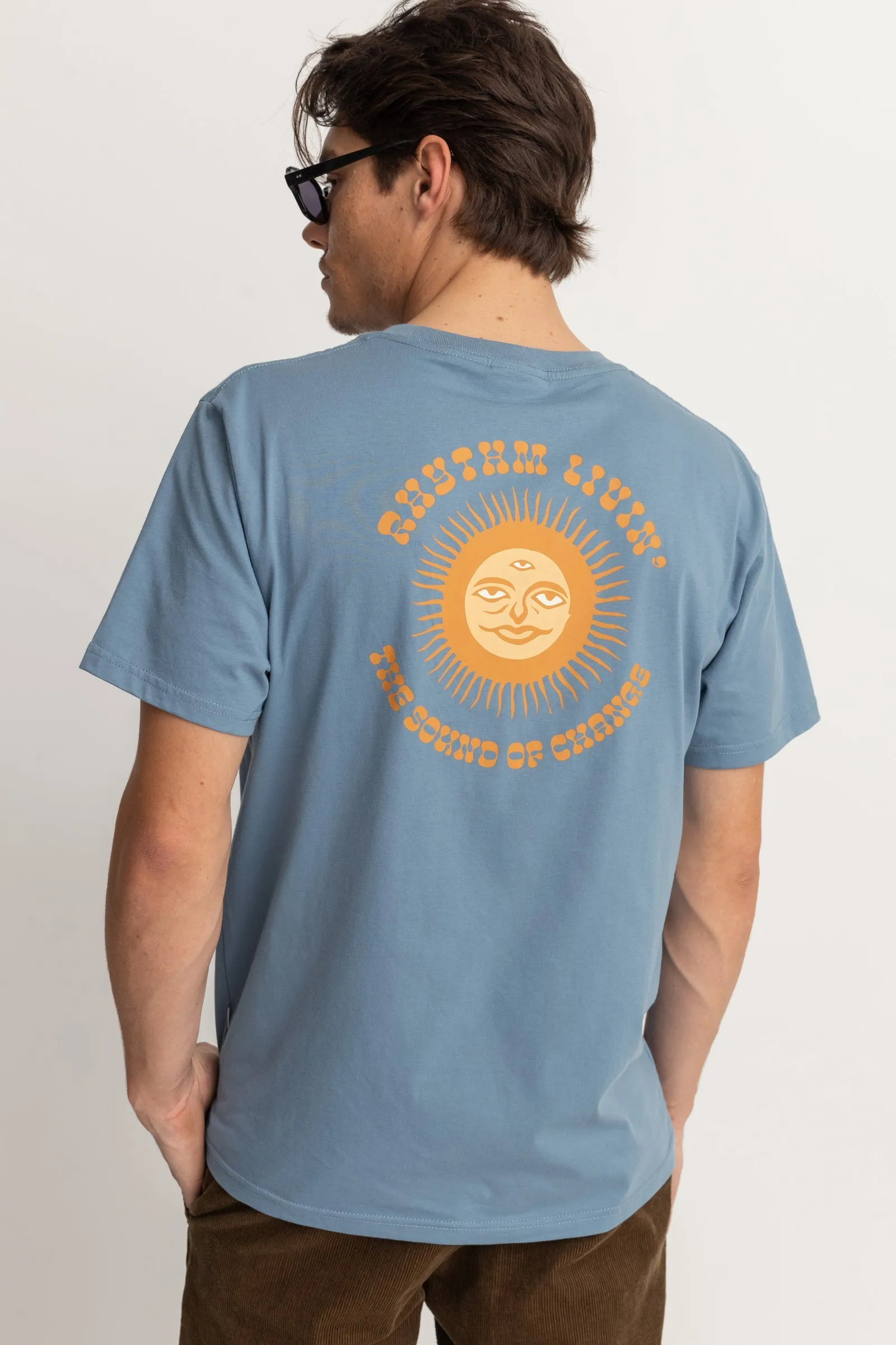 Sun Life Ss T Shirt Vintage Blue