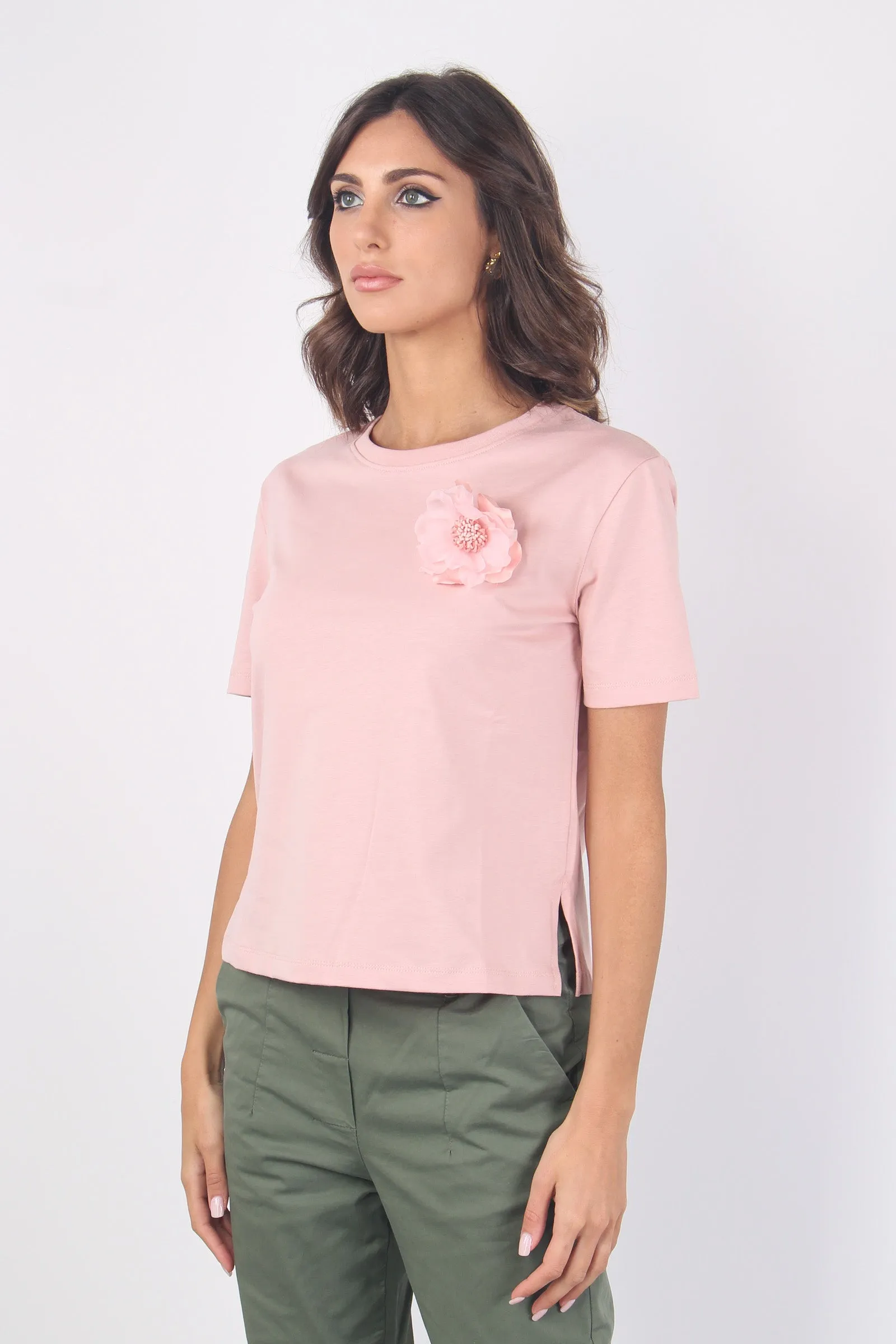 T-shirt Basica Spilla Rosa