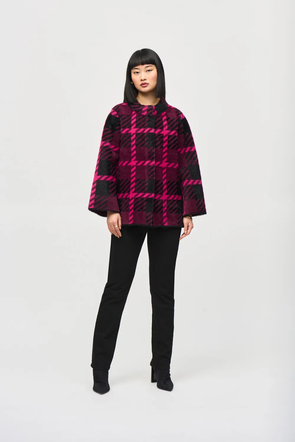 Tartan Oversized Blend Coat Style 243931