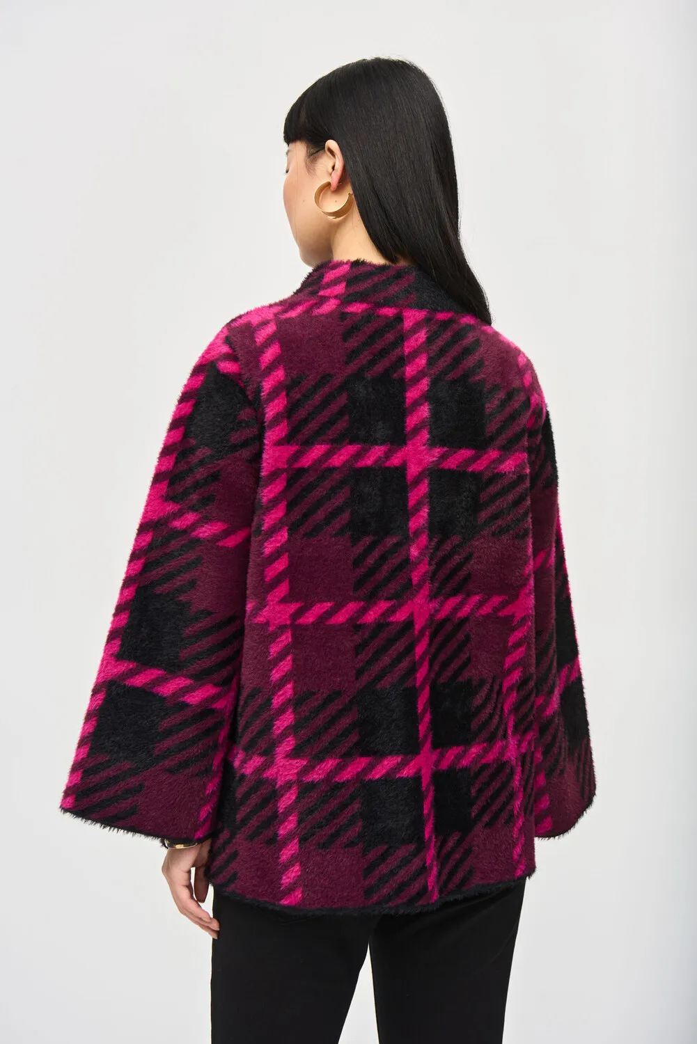 Tartan Oversized Blend Coat Style 243931