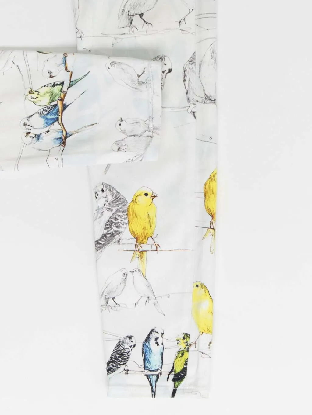 Ted Baker skinny jeans with budgie and canary bird print – Medium