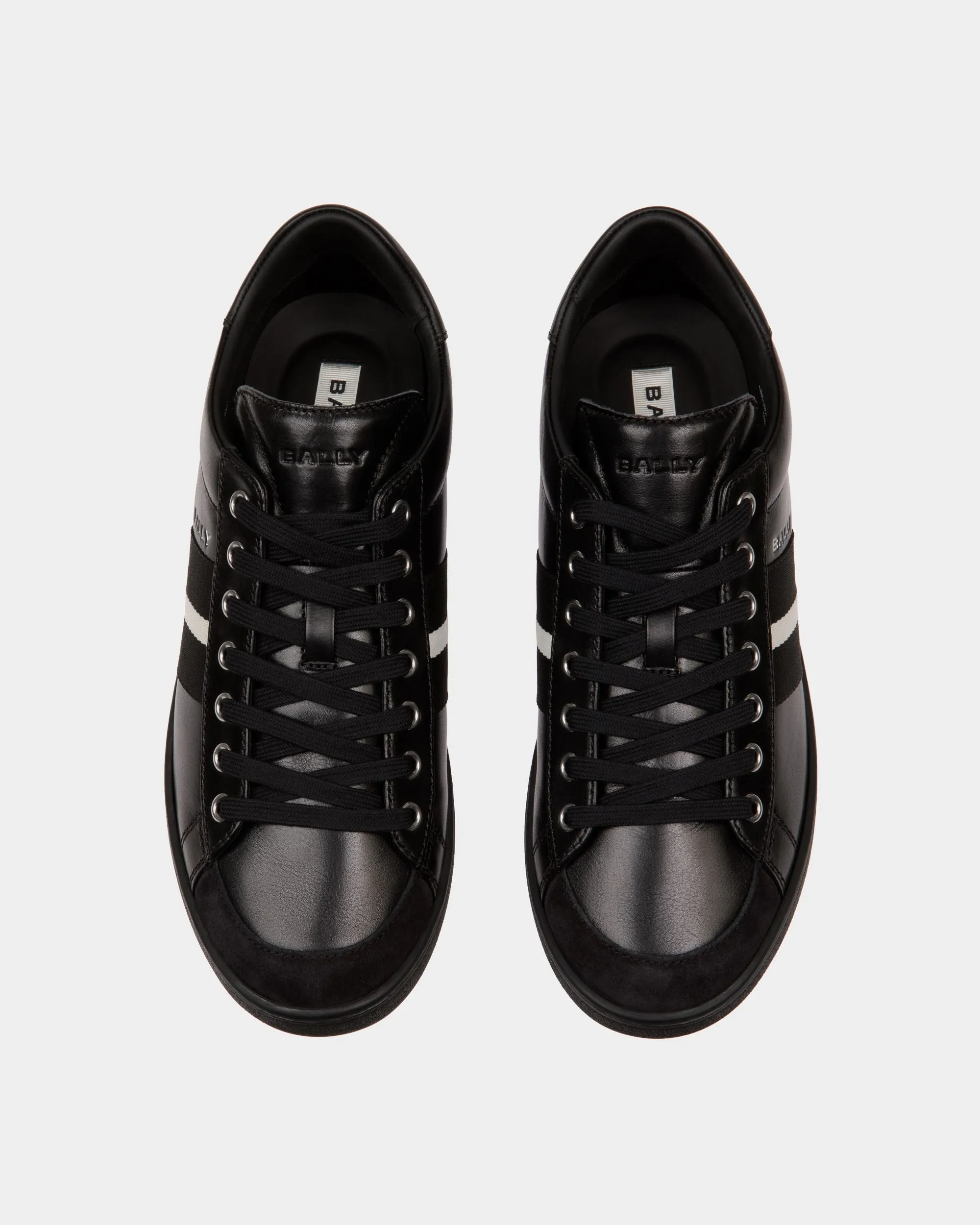 Tennis Sneaker In Black Leather 