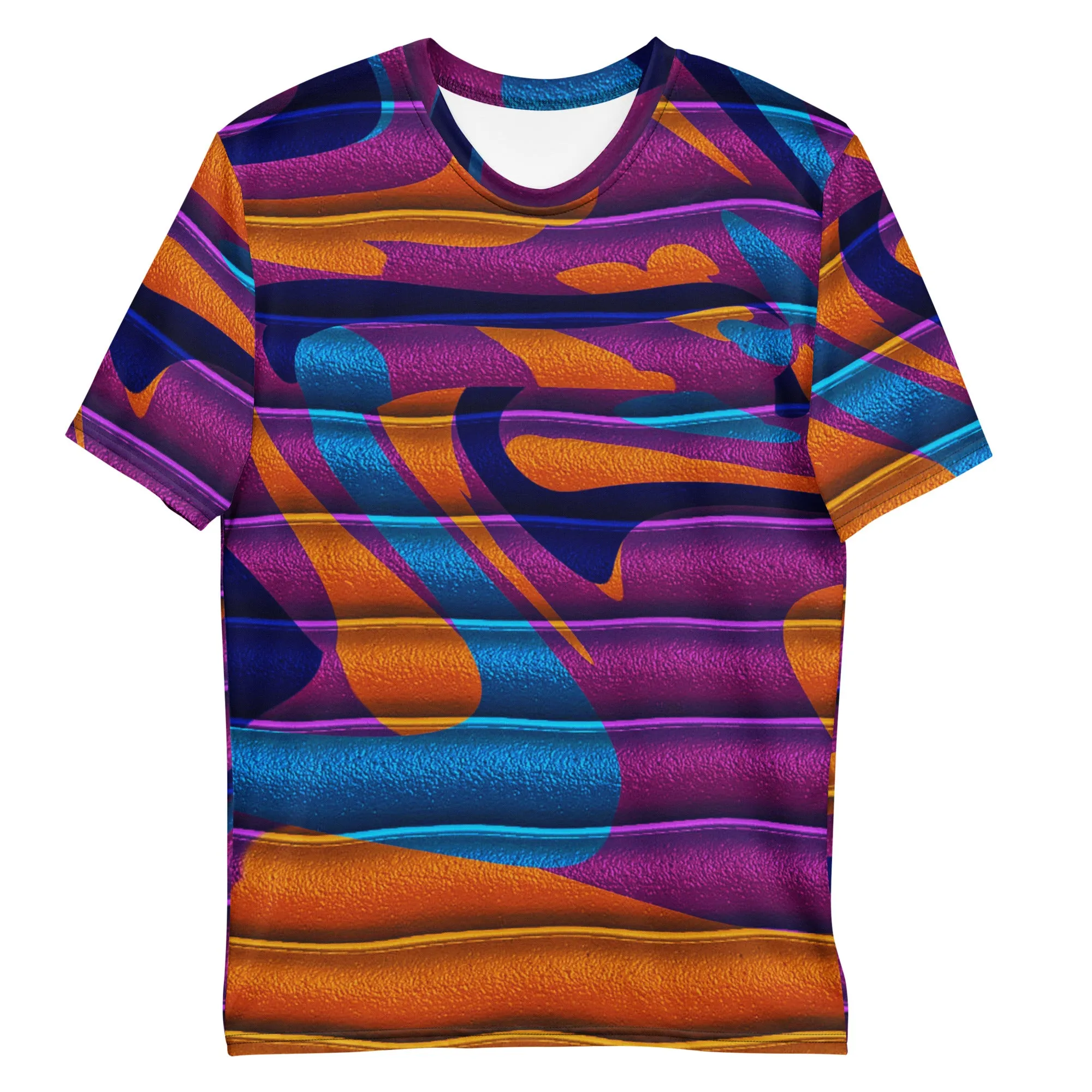 Trippy Purple 80s Tubular Abstract T-Shirt