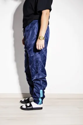 Vintage festival blue nylon shell pants unisex