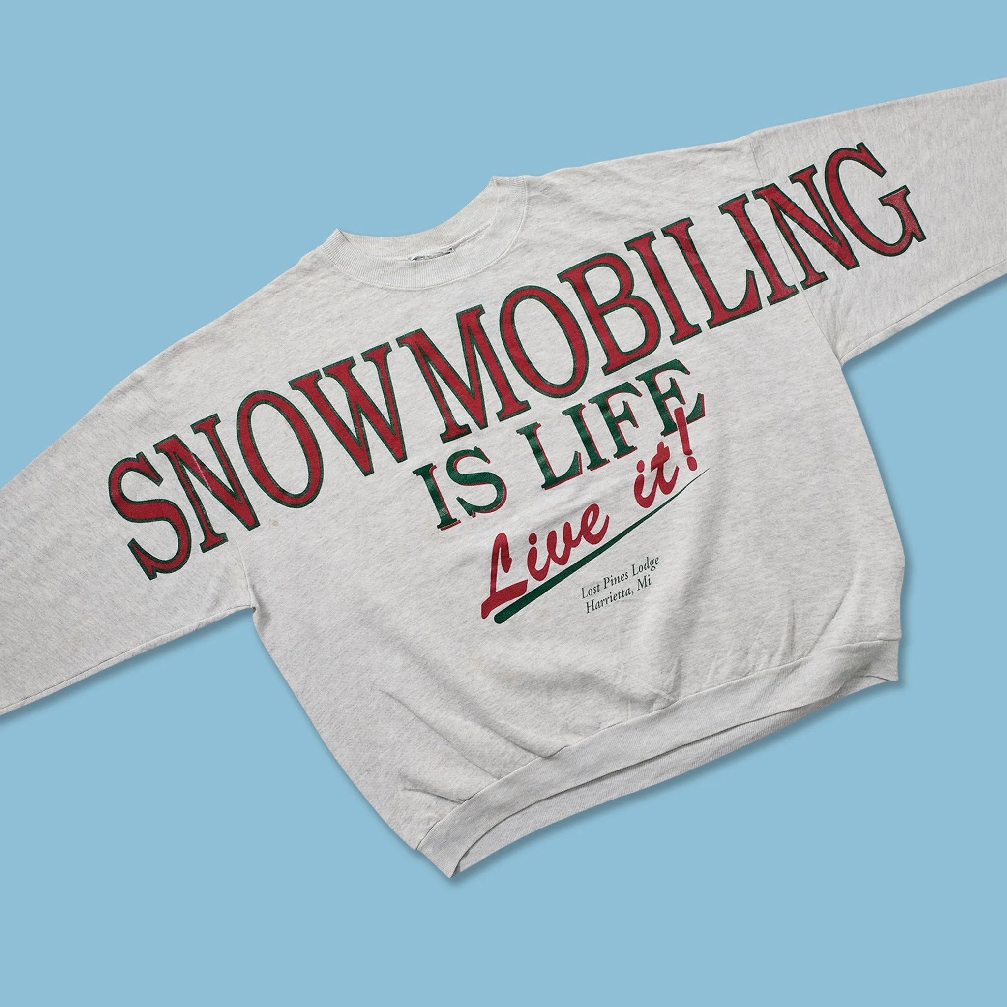 Vintage Snowmobile Sweater Large