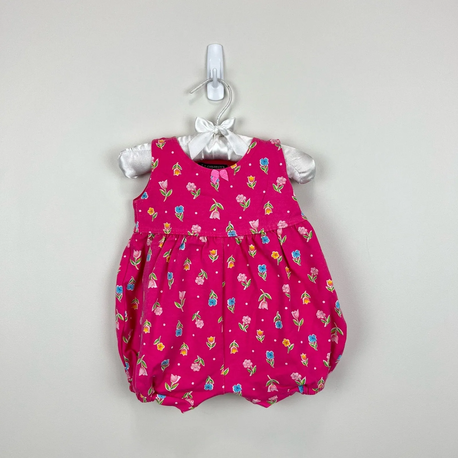 Vintage The Children's Place Pink Floral Romper 6-9 Months