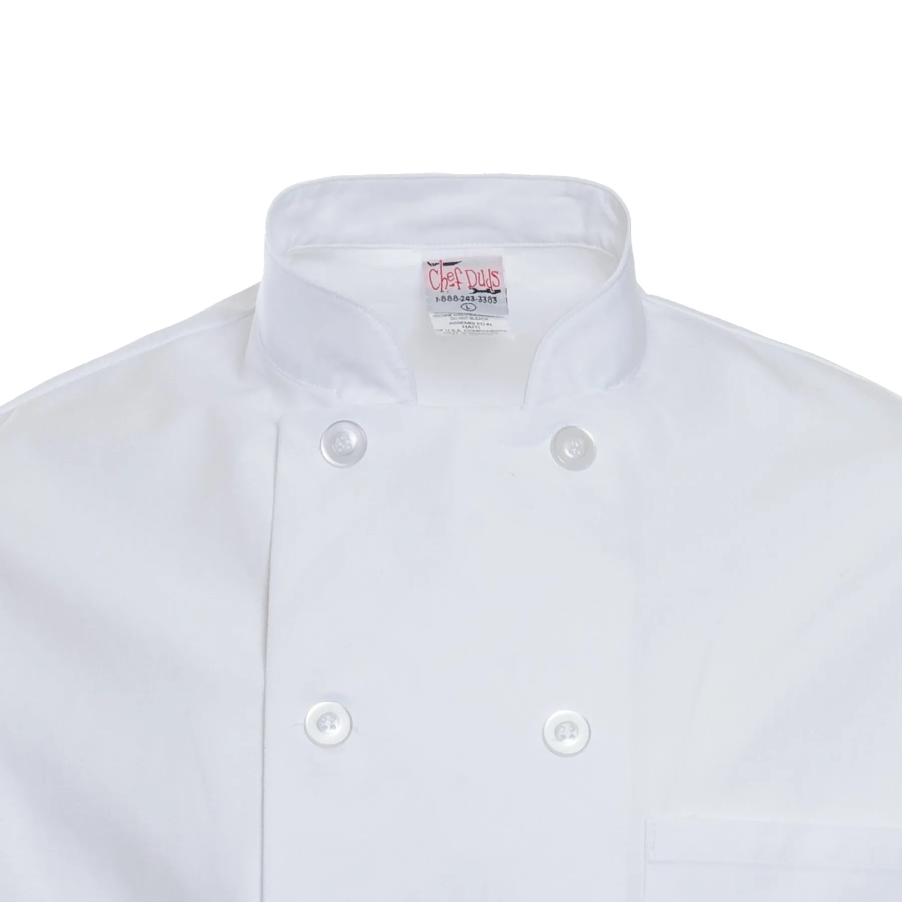 White Short-Sleeve Chef Coat 7200